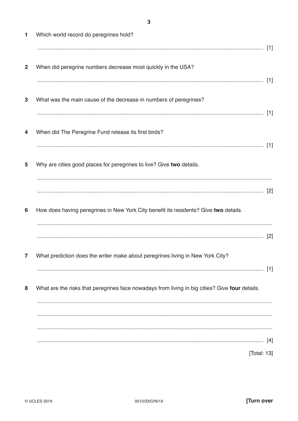 Cambridge IGCSE English - Second Language (oral endorsement) 0510 2019 Oct/Nov Paper 2 · Variant 3 question paper, page 3 of 16