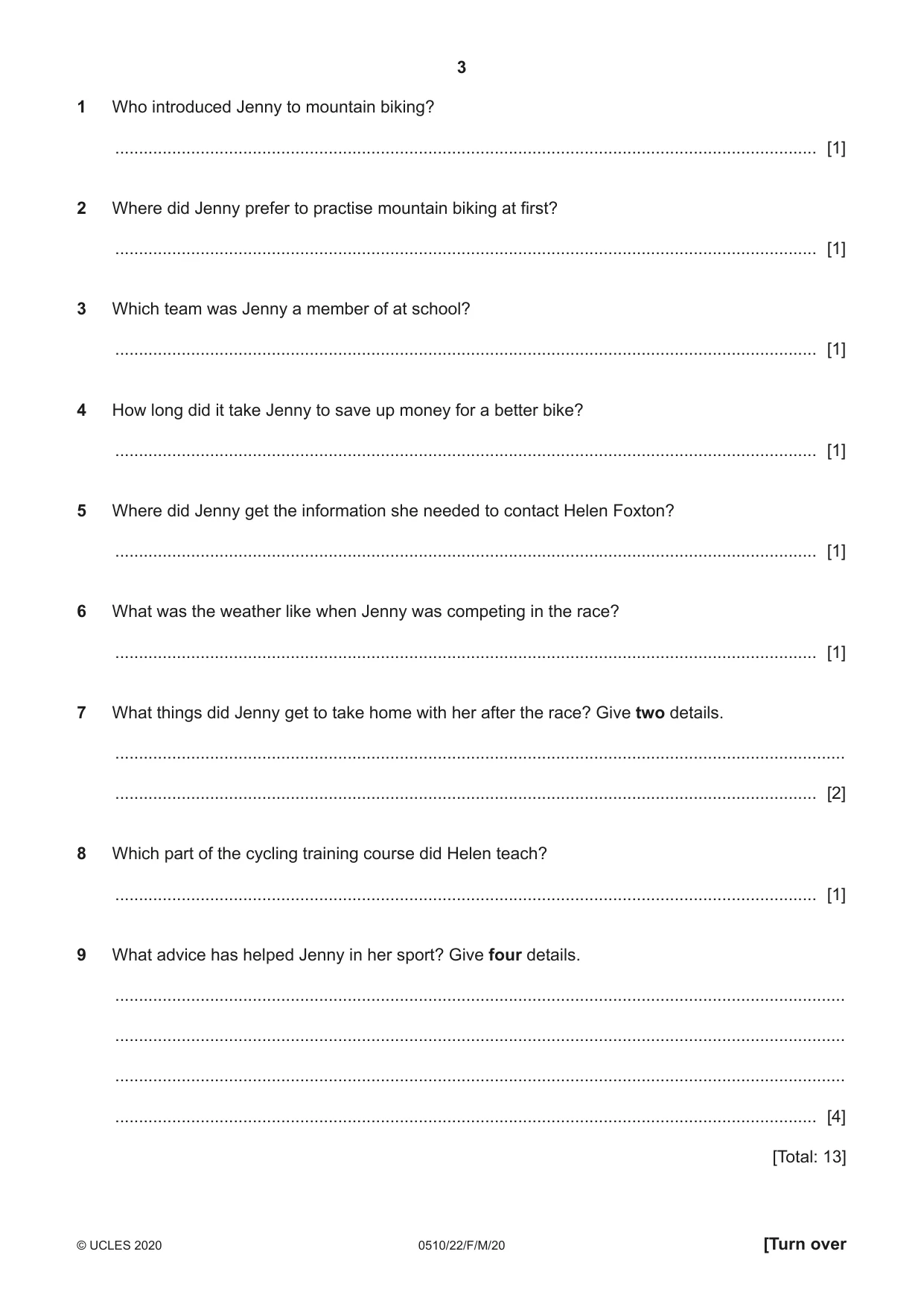Cambridge IGCSE English - Second Language (oral endorsement) 0510 2020 Feb/March Paper 2 · Variant 2 question paper, page 3 of 16