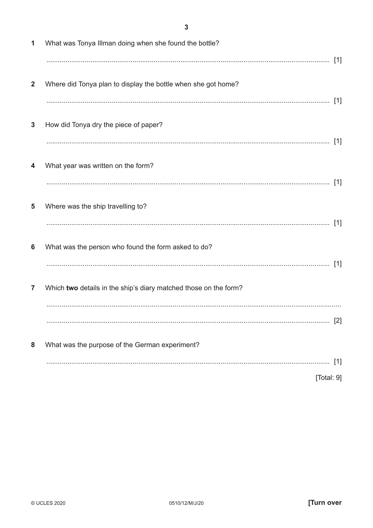 Cambridge IGCSE English - Second Language (oral endorsement) 0510 2020 May/June Paper 1 · Variant 2 question paper, page 3 of 16