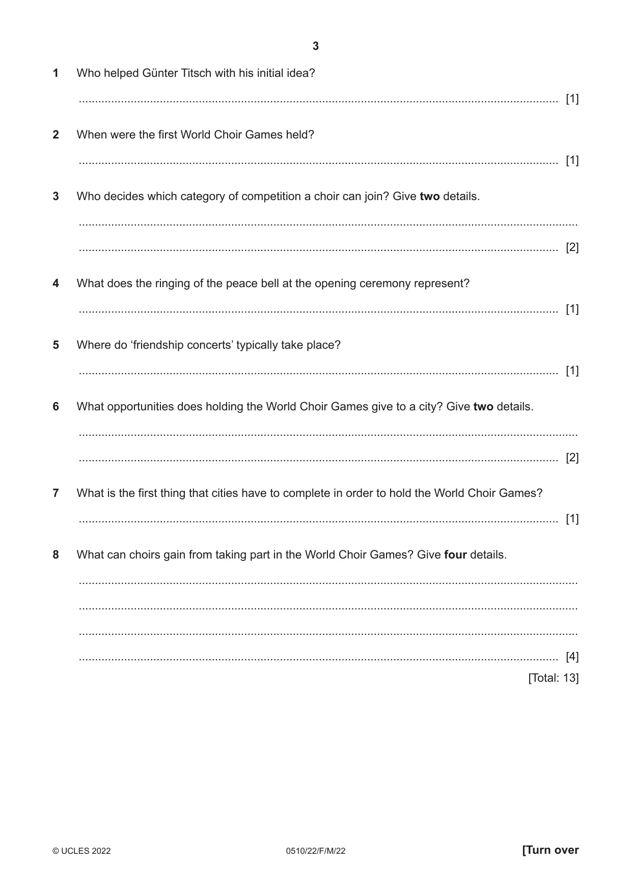 Cambridge IGCSE English - Second Language (oral endorsement) 0510 2022 Feb/March Paper 2 · Variant 2 question paper, page 3 of 16