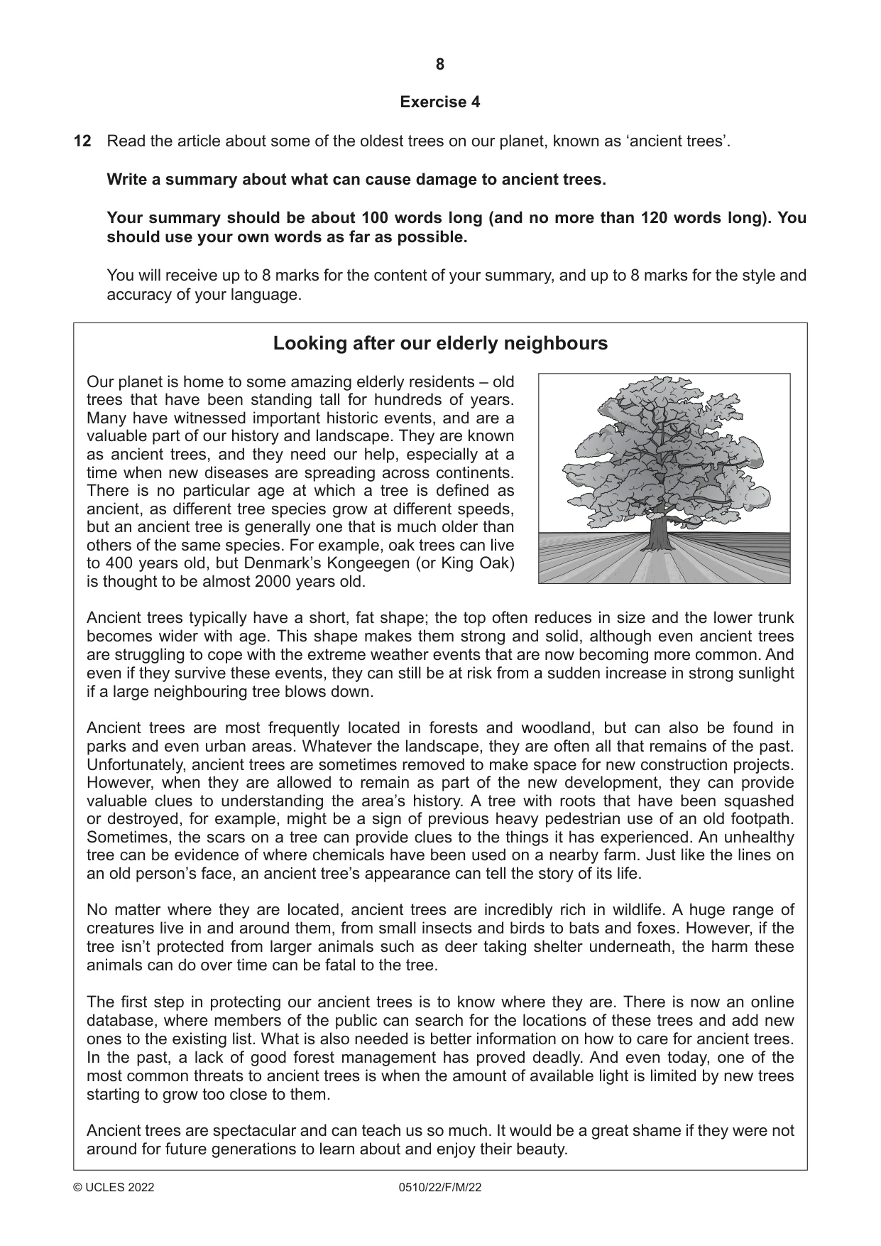 Cambridge IGCSE English - Second Language (oral endorsement) 0510 2022 Feb/March Paper 2 · Variant 2 question paper, page 8 of 16