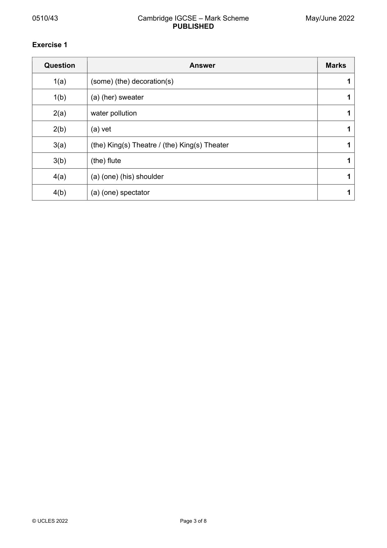 Mark scheme, page 3 of 8