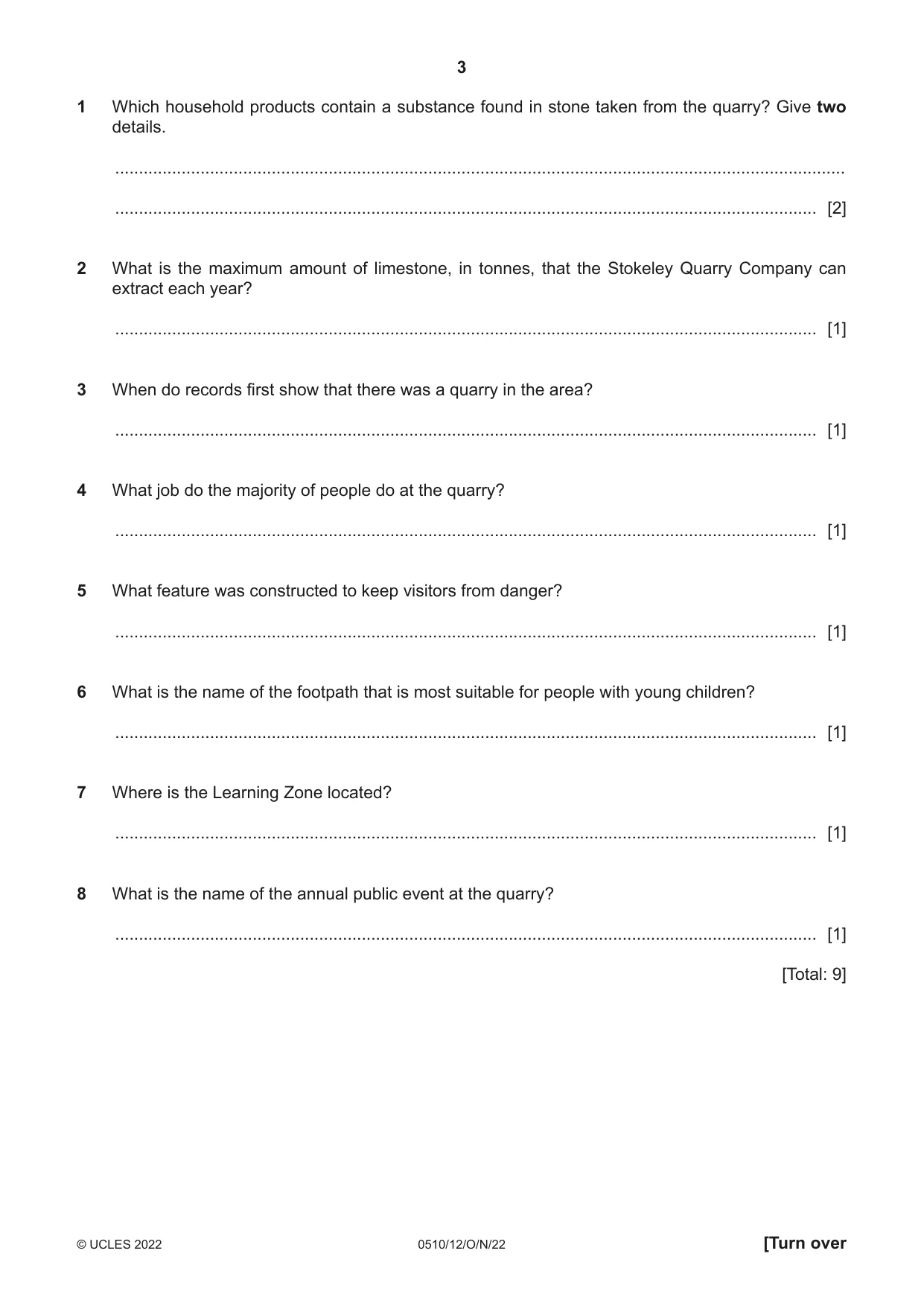 Cambridge IGCSE English - Second Language (oral endorsement) 0510 2022 Oct/Nov Paper 1 · Variant 2 question paper, page 3 of 16