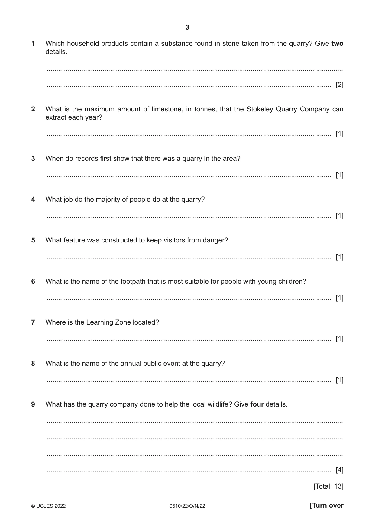 Cambridge IGCSE English - Second Language (oral endorsement) 0510 2022 Oct/Nov Paper 2 · Variant 2 question paper, page 3 of 16