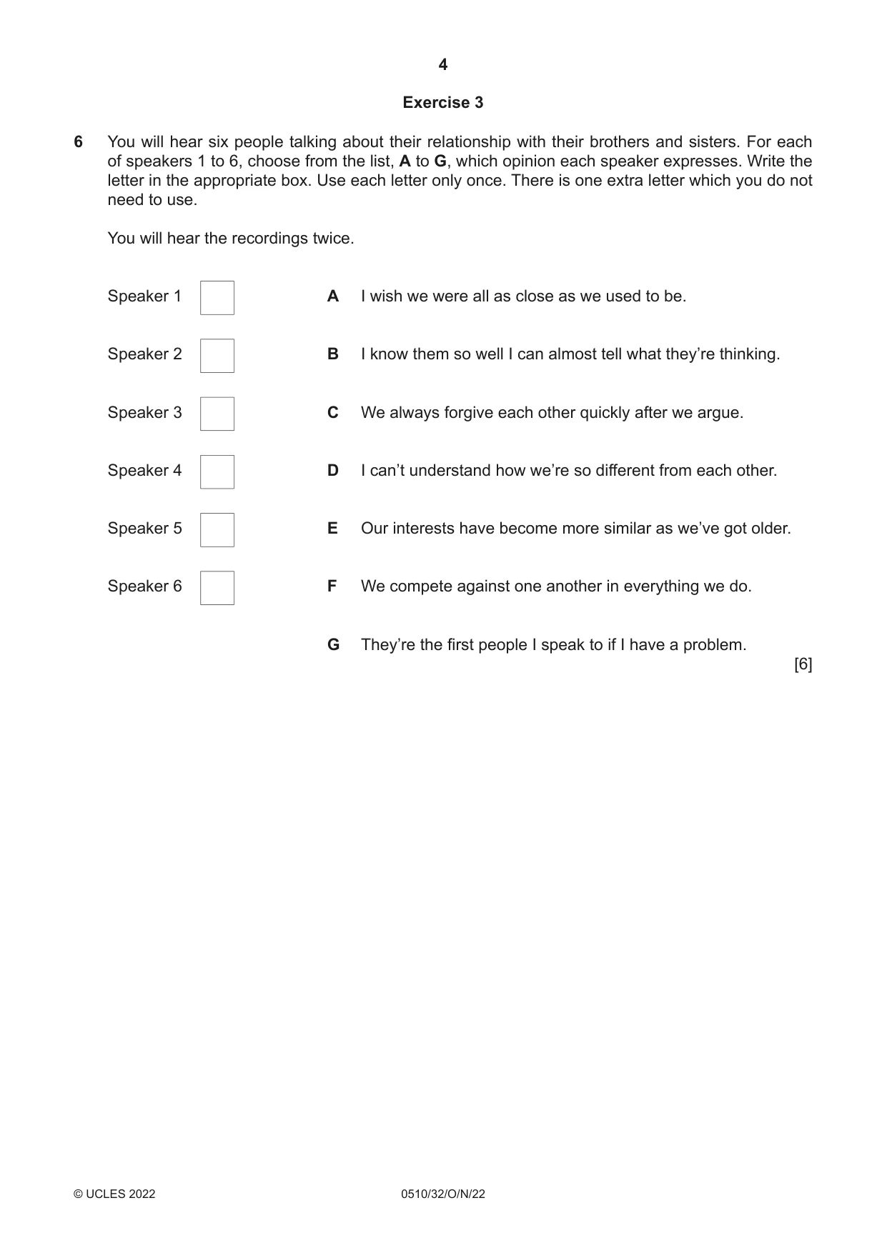 Cambridge IGCSE English - Second Language (oral endorsement) 0510 2022 Oct/Nov Paper 3 · Variant 2 question paper, page 4 of 8