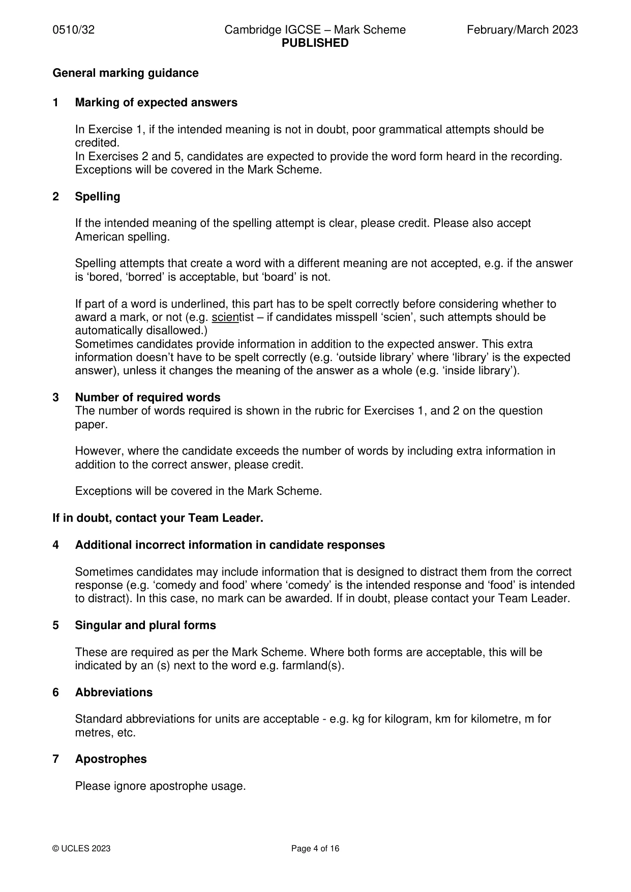 Mark scheme, page 4 of 16
