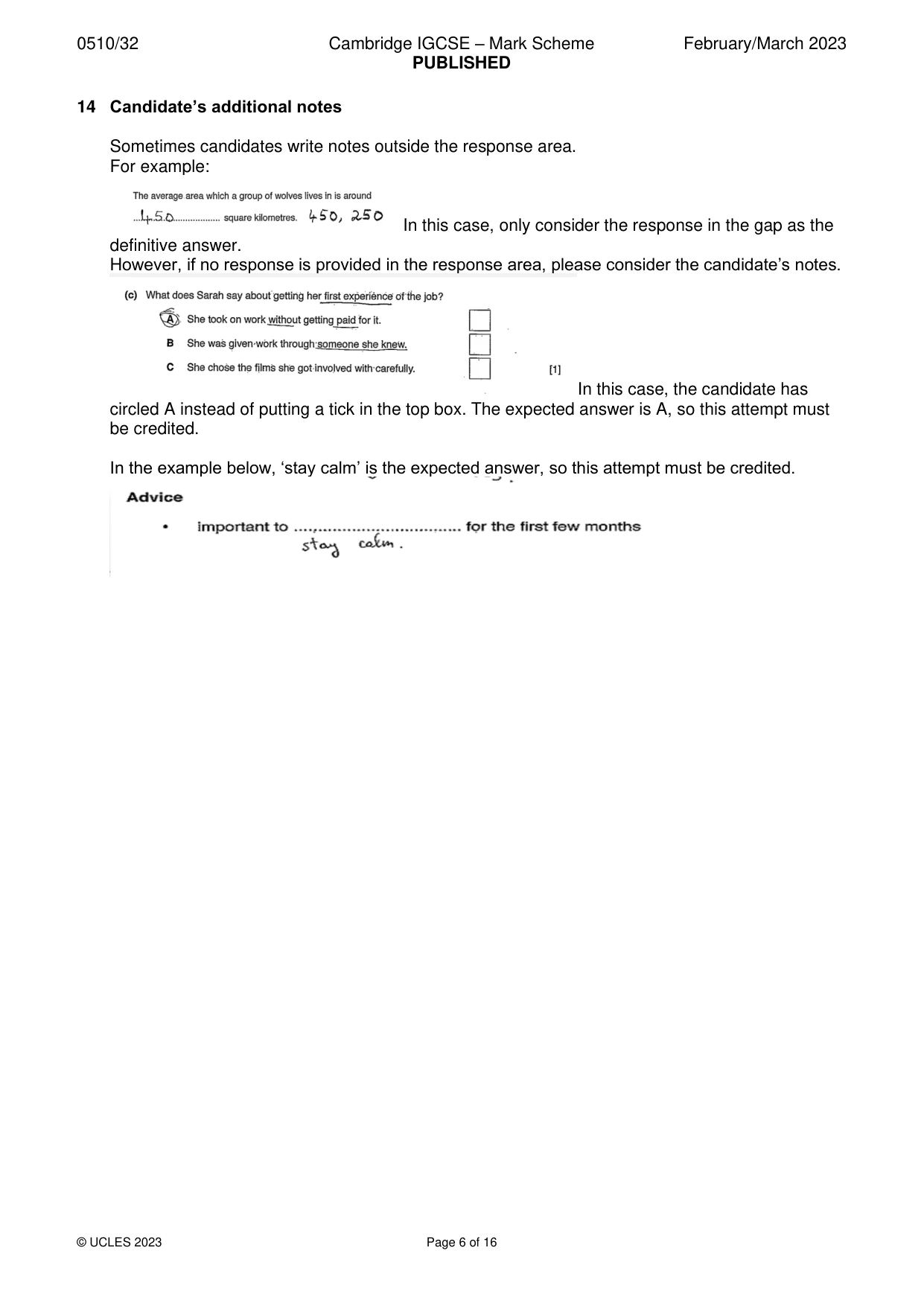 Mark scheme, page 6 of 16
