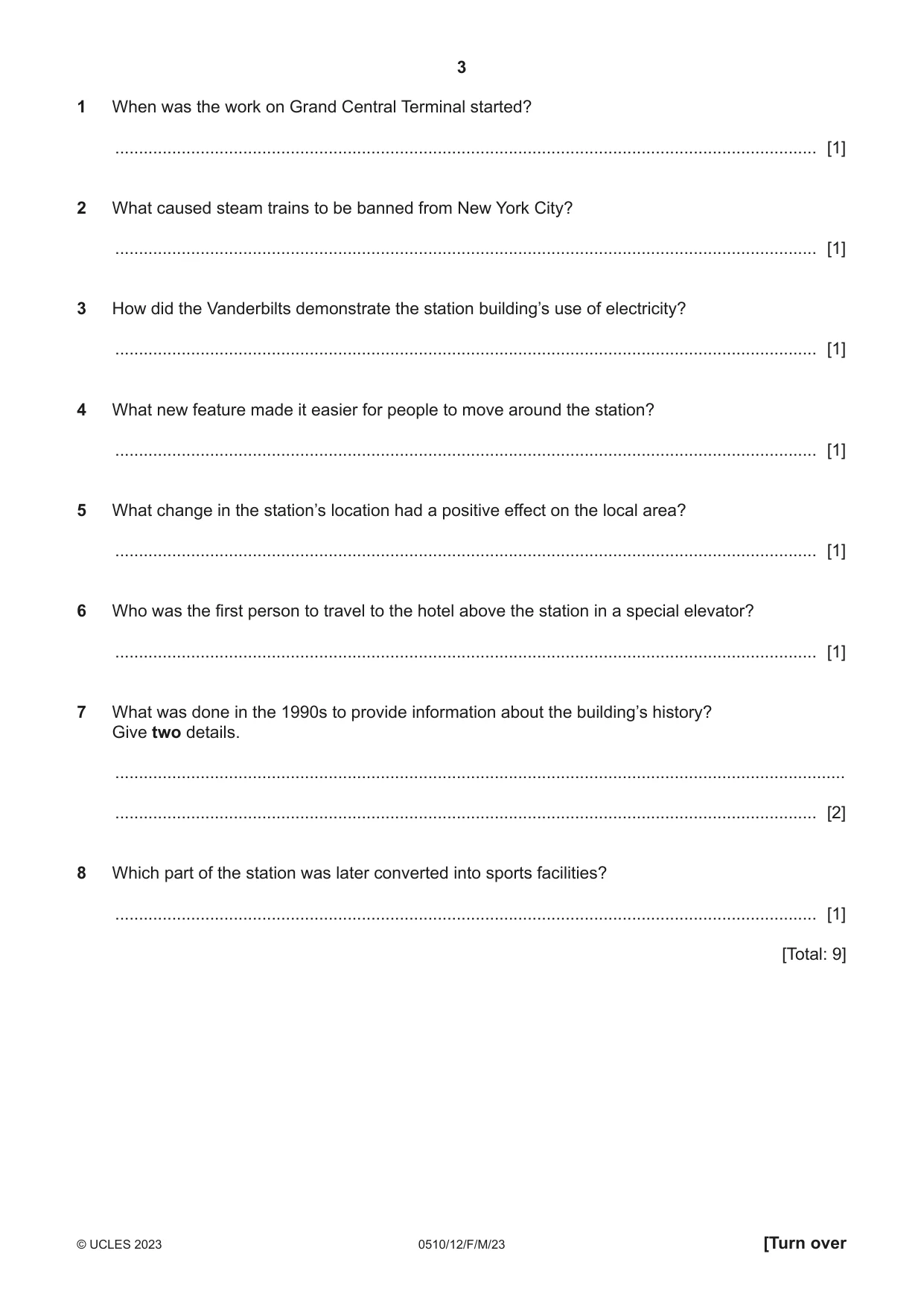 Cambridge IGCSE English - Second Language (oral endorsement) 0510 2023 Feb/March Paper 1 · Variant 2 question paper, page 3 of 16