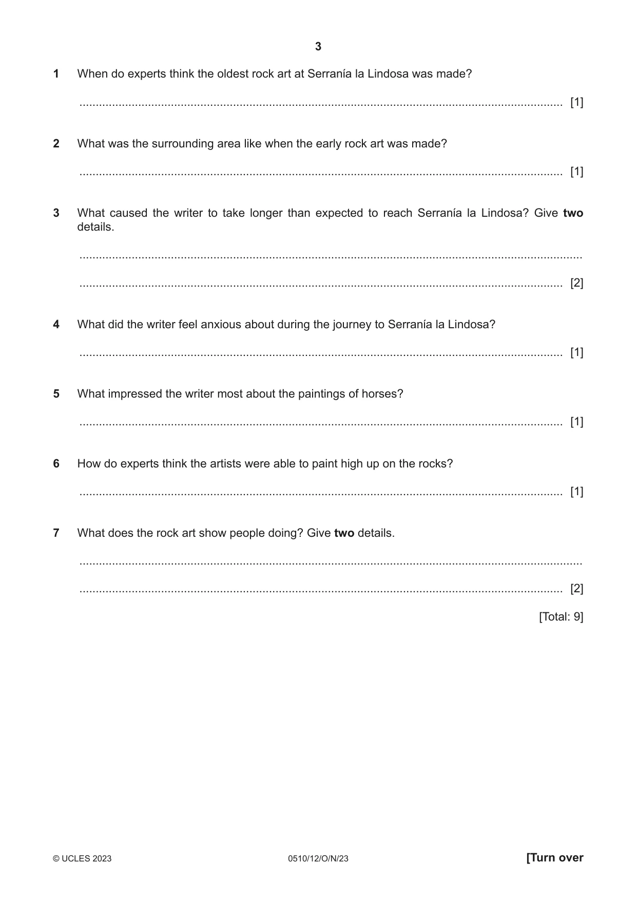 Cambridge IGCSE English - Second Language (oral endorsement) 0510 2023 Oct/Nov Paper 1 · Variant 2 question paper, page 3 of 16