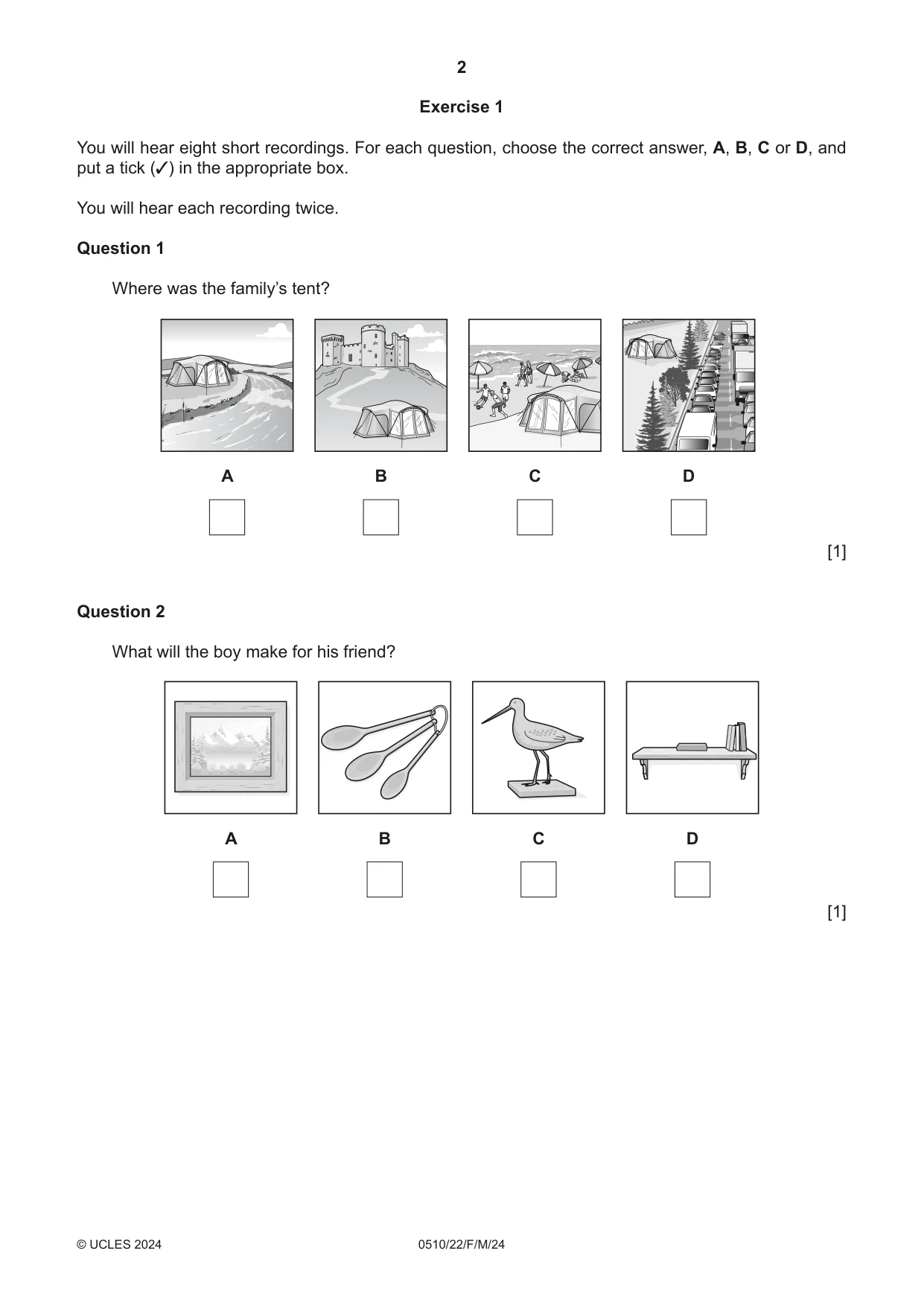 Cambridge IGCSE English - Second Language (oral endorsement) 0510 2024 Feb/March Paper 2 · Variant 2 question paper, page 2 of 16