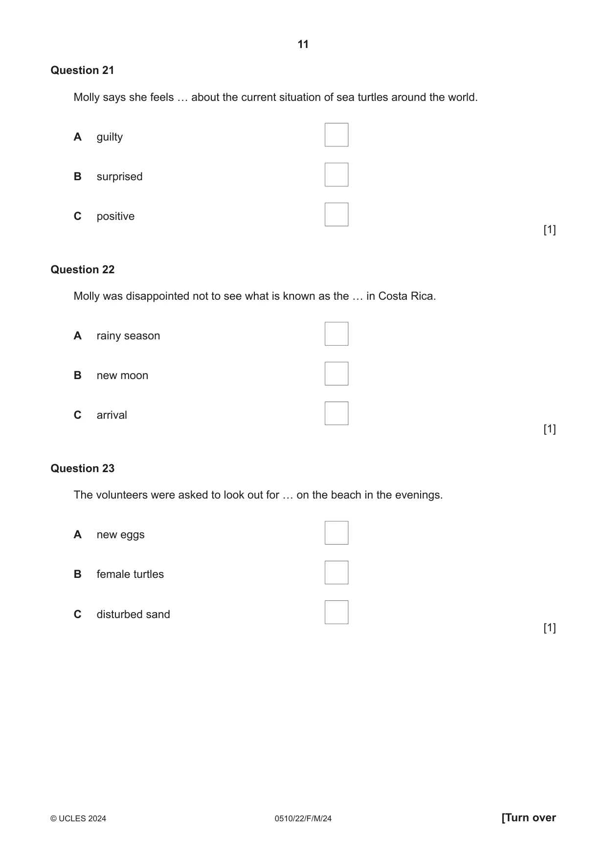 Cambridge IGCSE English - Second Language (oral endorsement) 0510 2024 Feb/March Paper 2 · Variant 2 question paper, page 11 of 16