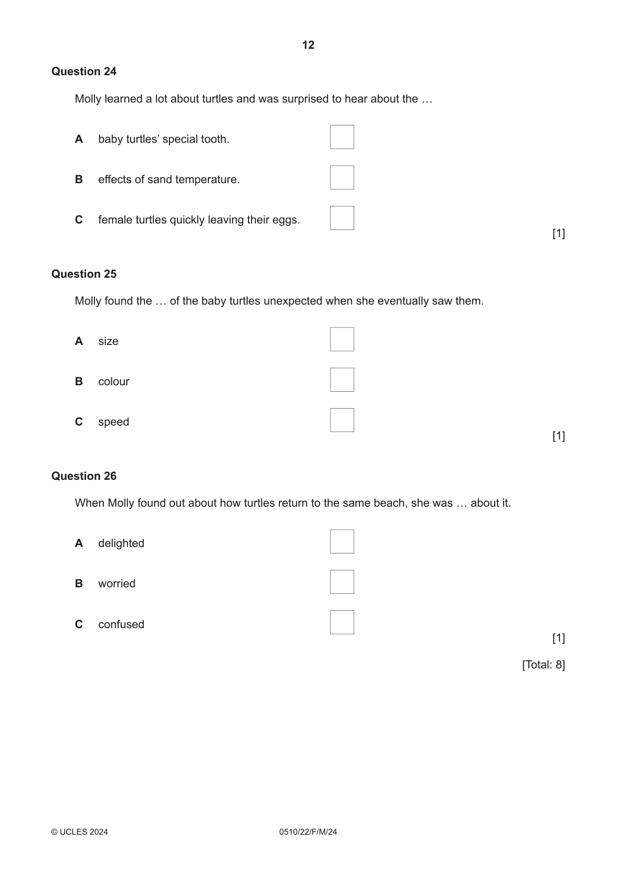 Cambridge IGCSE English - Second Language (oral endorsement) 0510 2024 Feb/March Paper 2 · Variant 2 question paper, page 12 of 16