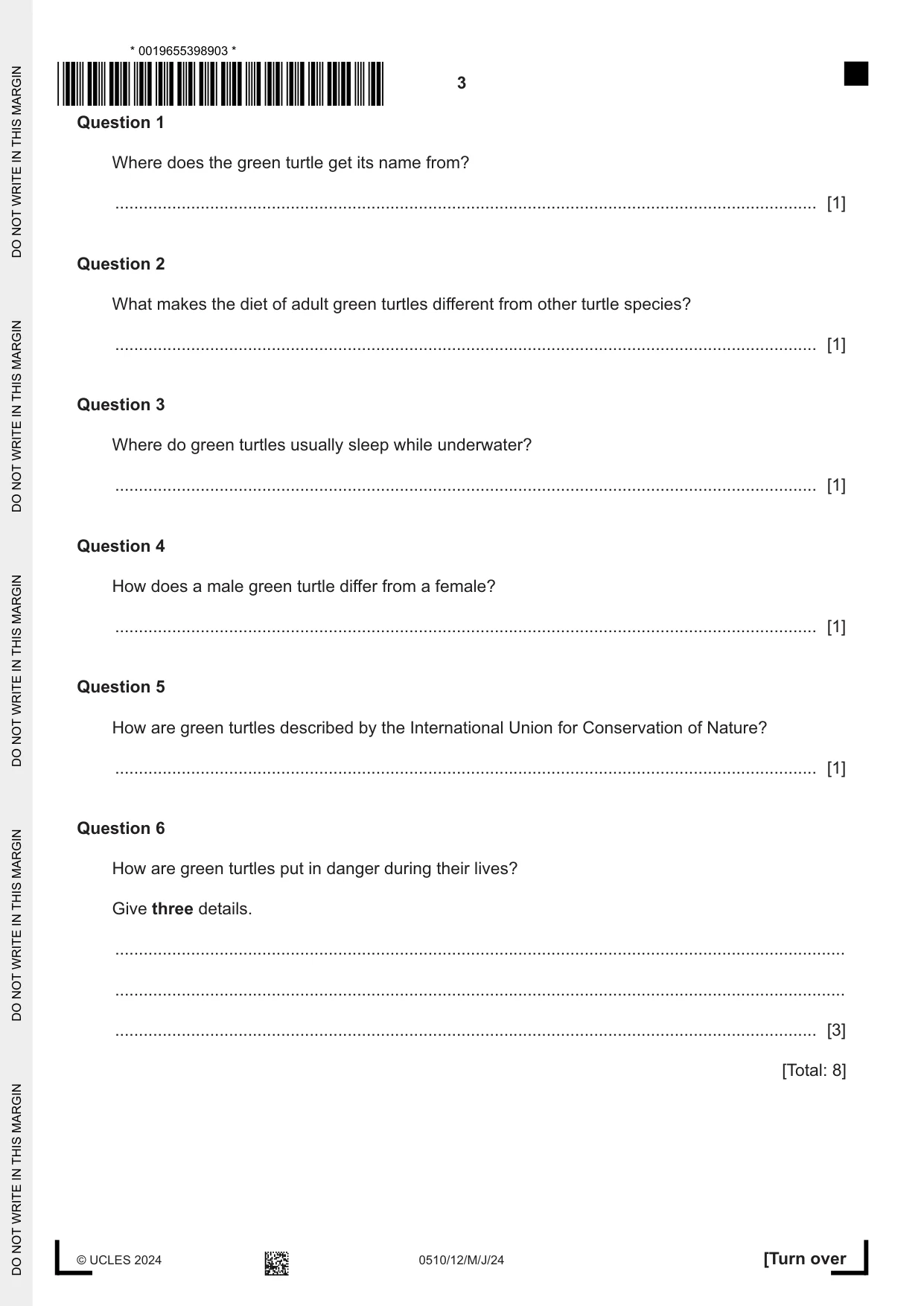 Cambridge IGCSE English - Second Language (oral endorsement) 0510 2024 May/June Paper 1 · Variant 2 question paper, page 3 of 16