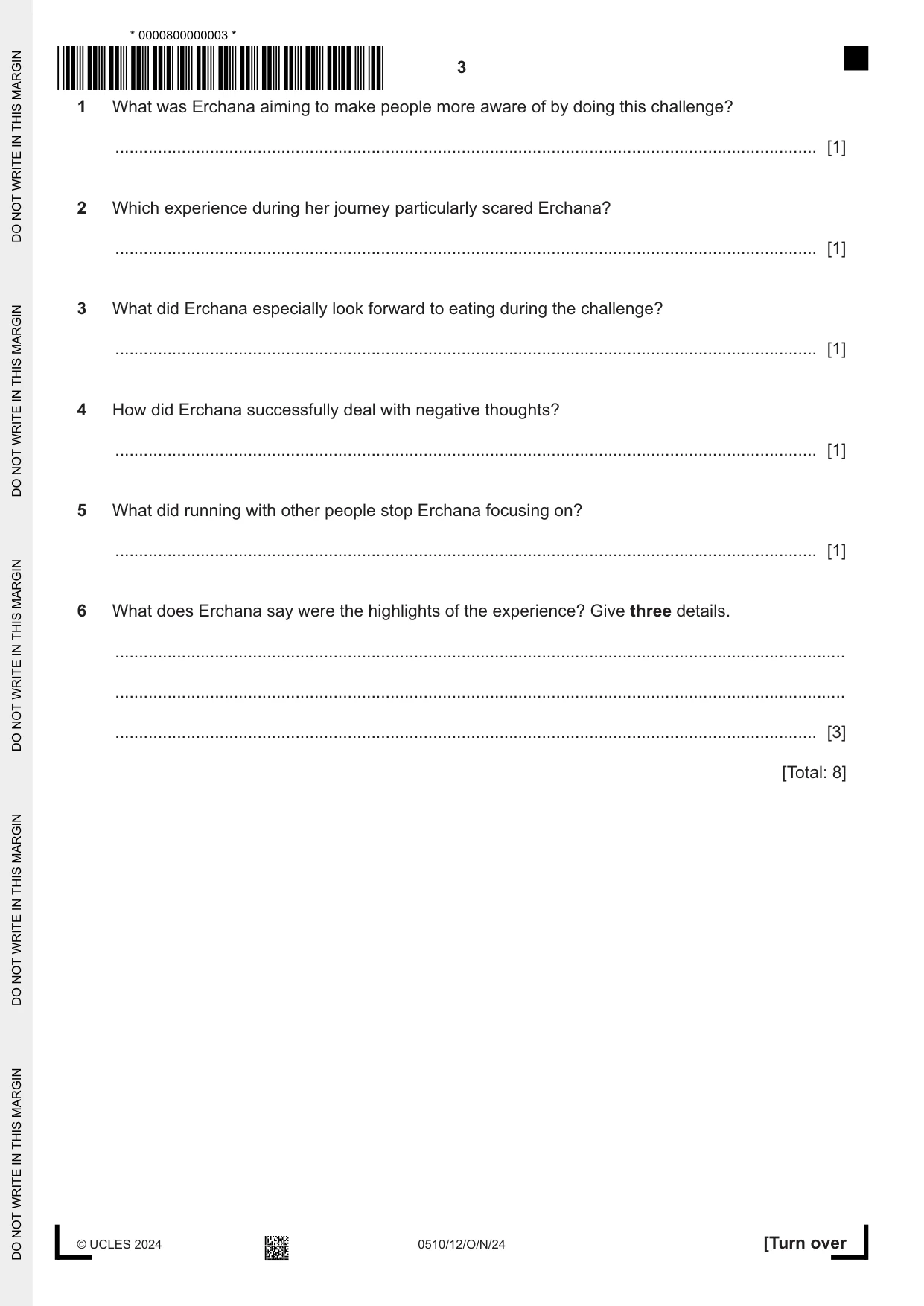 Cambridge IGCSE English - Second Language (oral endorsement) 0510 2024 Oct/Nov Paper 1 · Variant 2 question paper, page 3 of 16