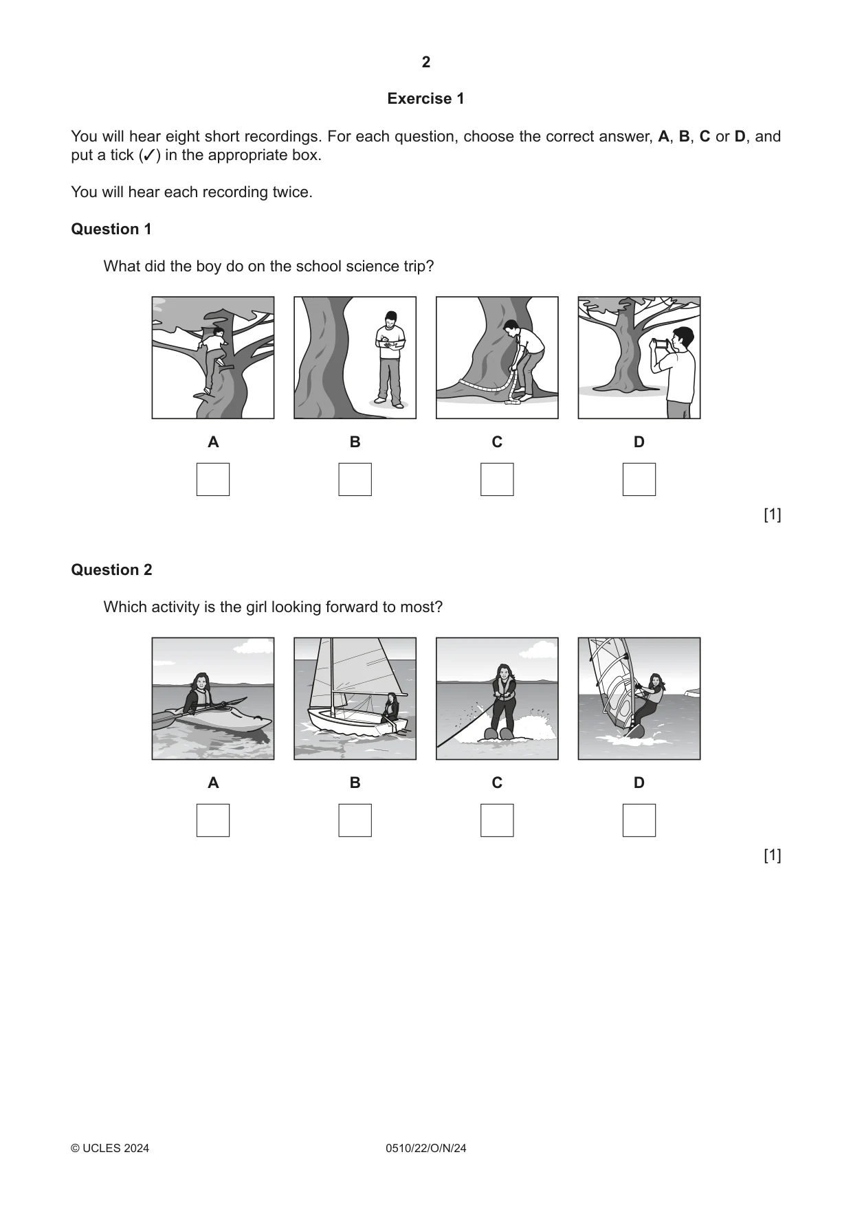 Cambridge IGCSE English - Second Language (oral endorsement) 0510 2024 Oct/Nov Paper 2 · Variant 2 question paper, page 2 of 16