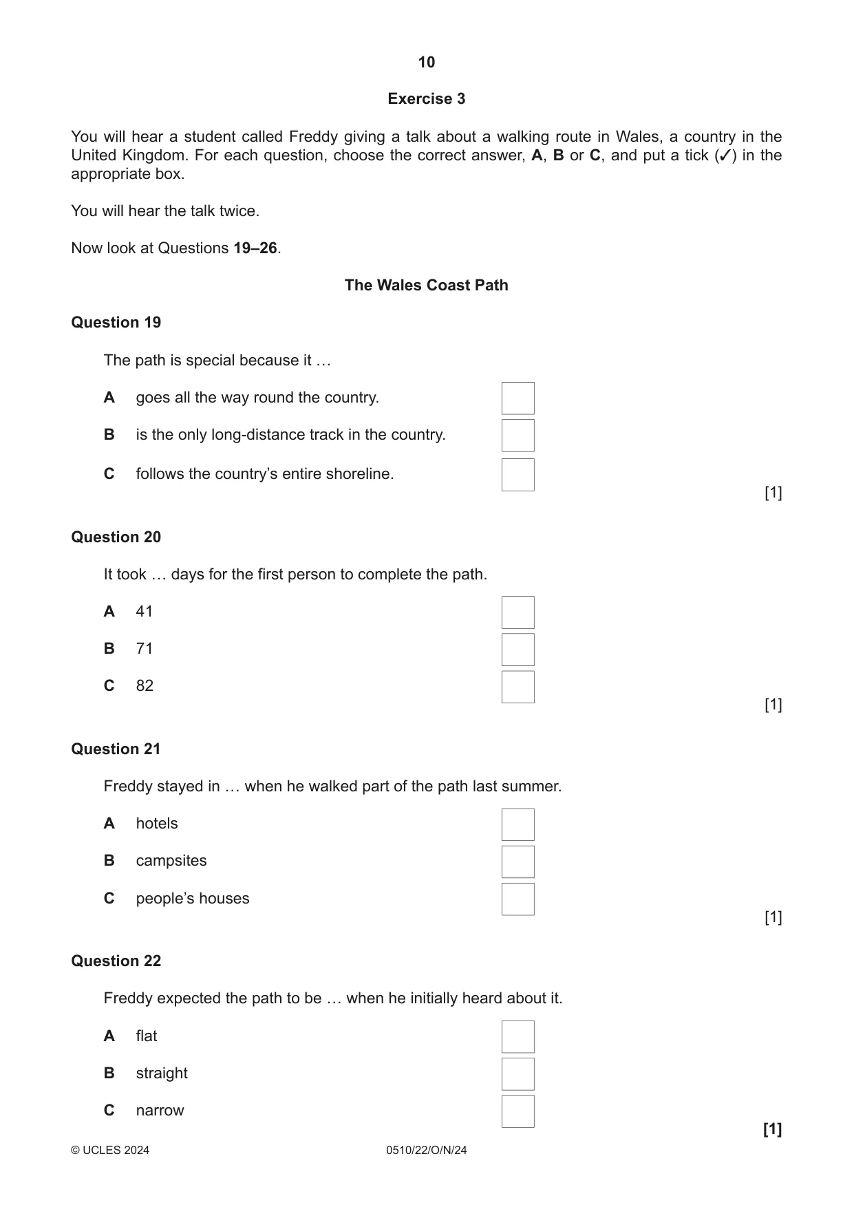 Cambridge IGCSE English - Second Language (oral endorsement) 0510 2024 Oct/Nov Paper 2 · Variant 2 question paper, page 10 of 16