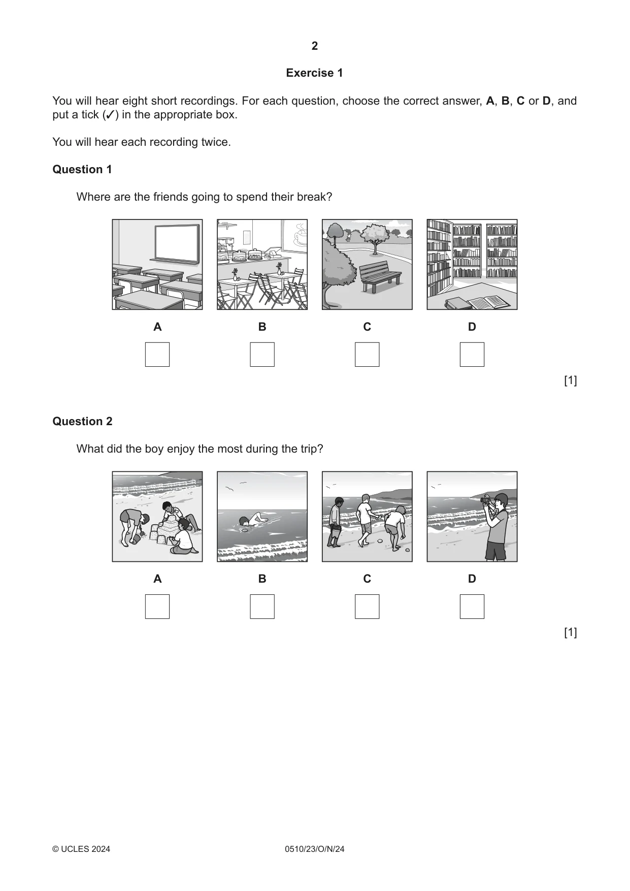 Cambridge IGCSE English - Second Language (oral endorsement) 0510 2024 Oct/Nov Paper 2 · Variant 3 question paper, page 2 of 16
