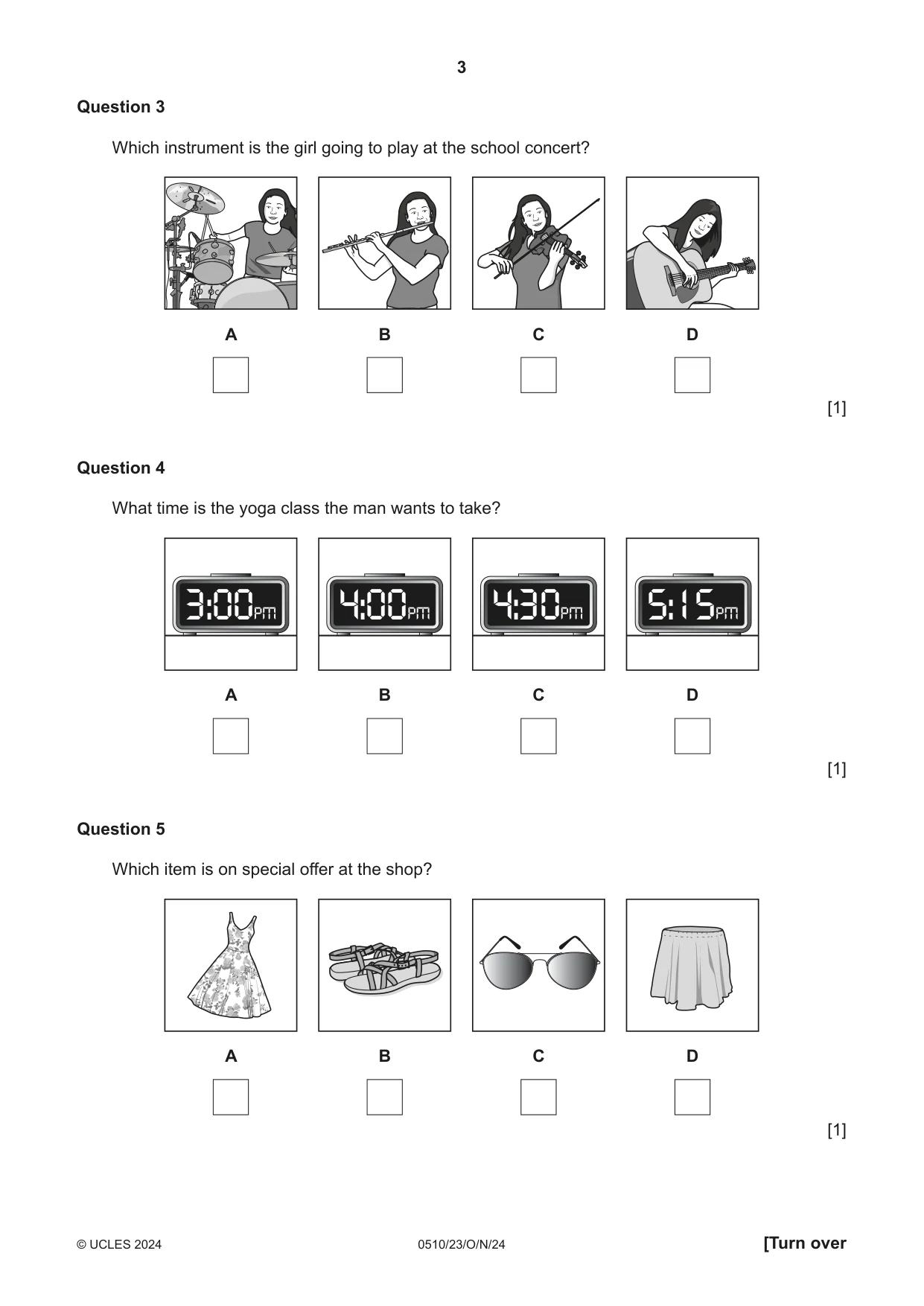 Cambridge IGCSE English - Second Language (oral endorsement) 0510 2024 Oct/Nov Paper 2 · Variant 3 question paper, page 3 of 16