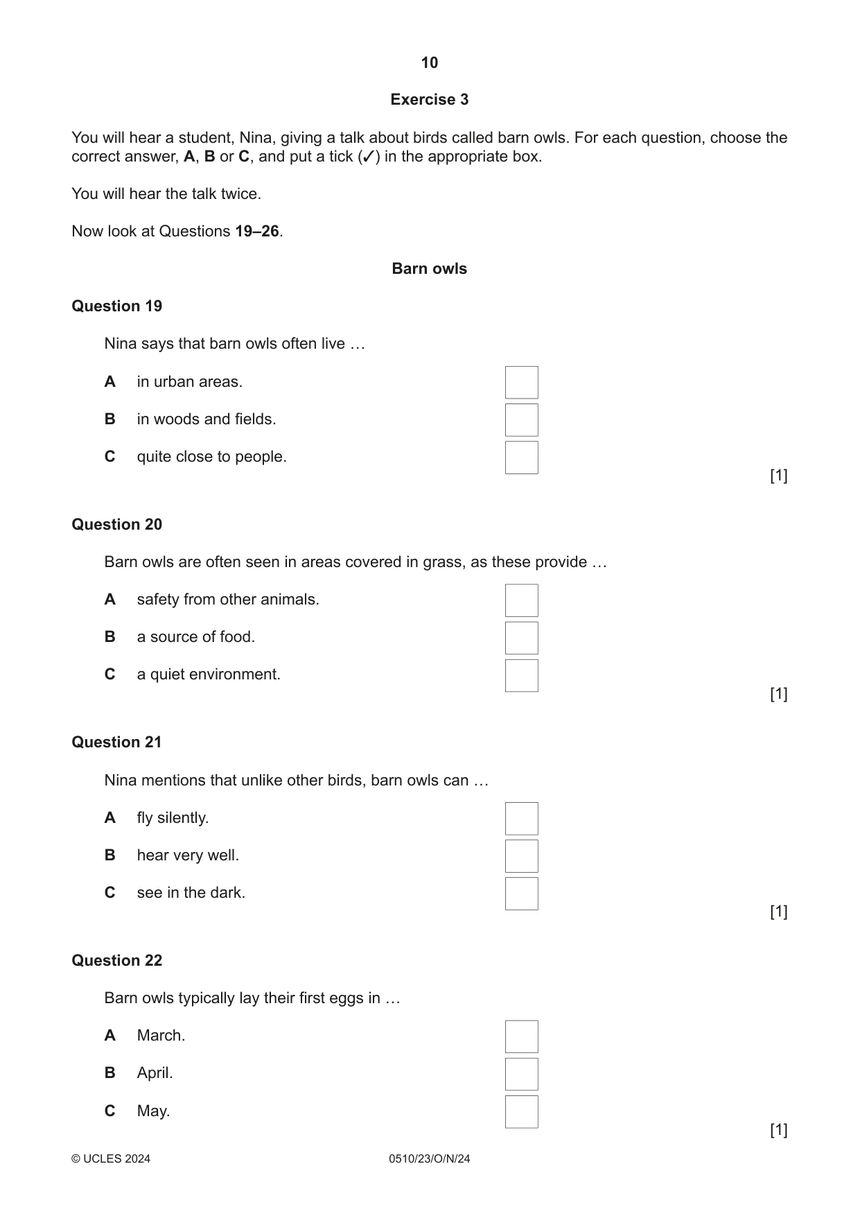 Cambridge IGCSE English - Second Language (oral endorsement) 0510 2024 Oct/Nov Paper 2 · Variant 3 question paper, page 10 of 16