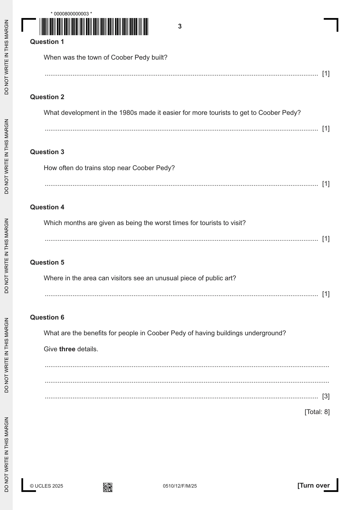 Cambridge IGCSE English - Second Language (oral endorsement) 0510 2025 Feb/March Paper 1 · Variant 2 question paper, page 3 of 16