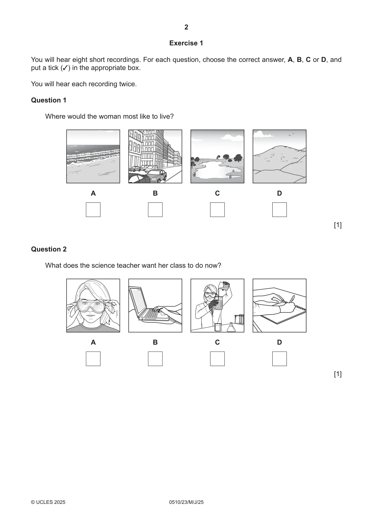 Cambridge IGCSE English - Second Language (oral endorsement) 0510 2025 May/June Paper 2 · Variant 3 question paper, page 2 of 16