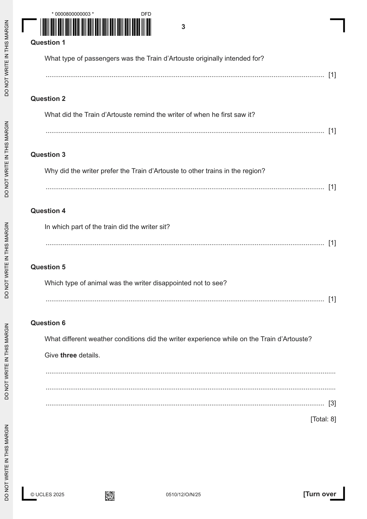 Cambridge IGCSE English - Second Language (oral endorsement) 0510 2025 Oct/Nov Paper 1 · Variant 2 question paper, page 3 of 16