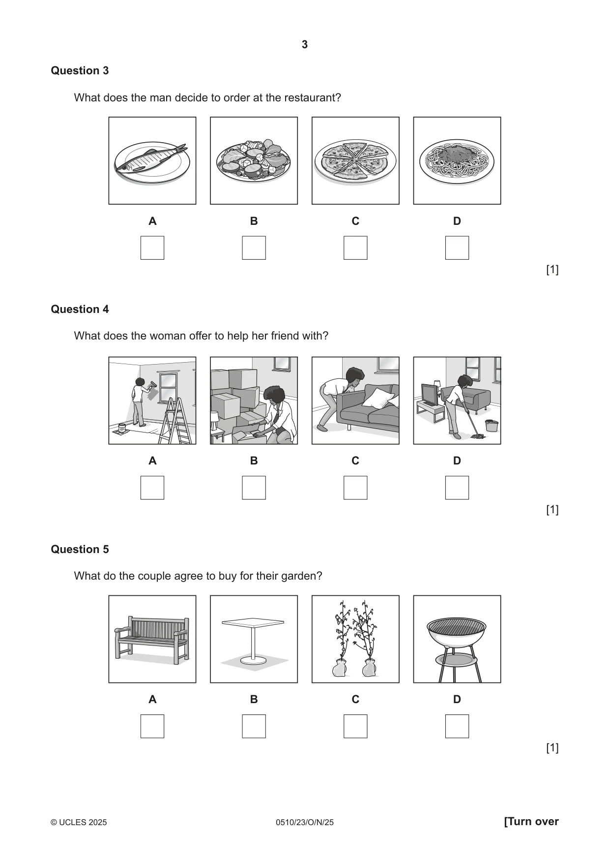 Cambridge IGCSE English - Second Language (oral endorsement) 0510 2025 Oct/Nov Paper 2 · Variant 3 question paper, page 3 of 16
