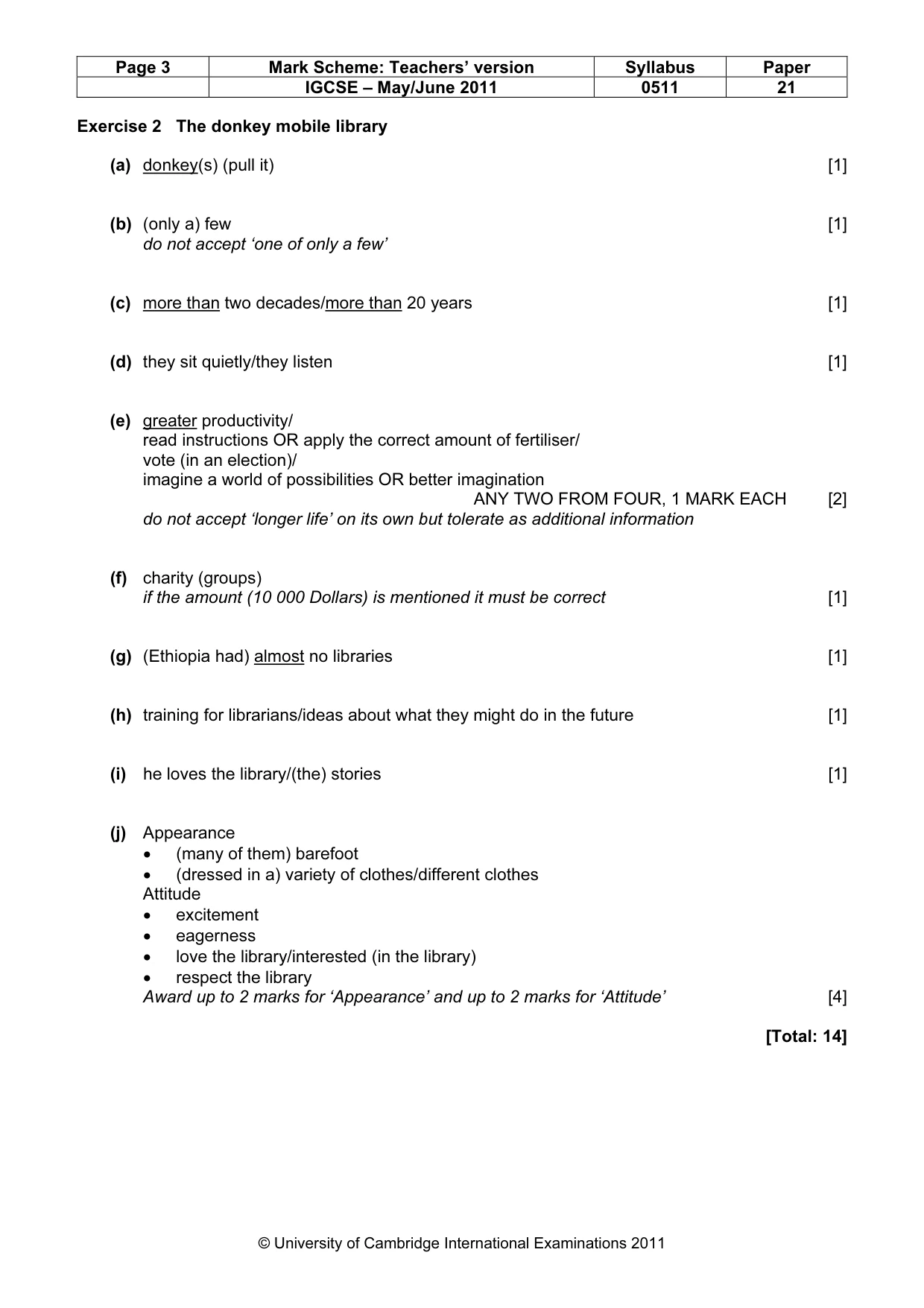 Mark scheme, page 3 of 10