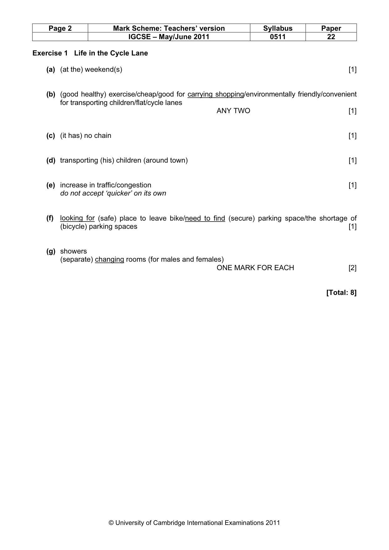 Mark scheme, page 2 of 10