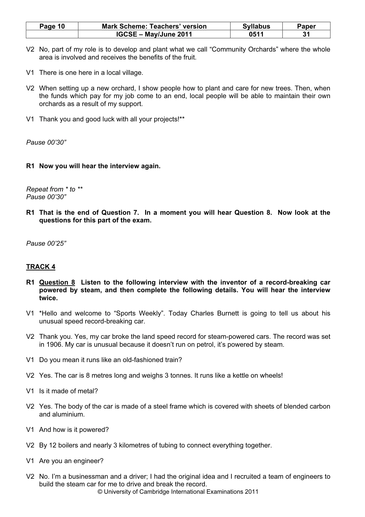 Mark scheme, page 10 of 13