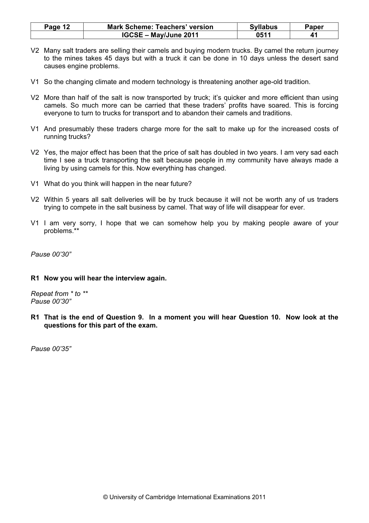 Mark scheme, page 12 of 13