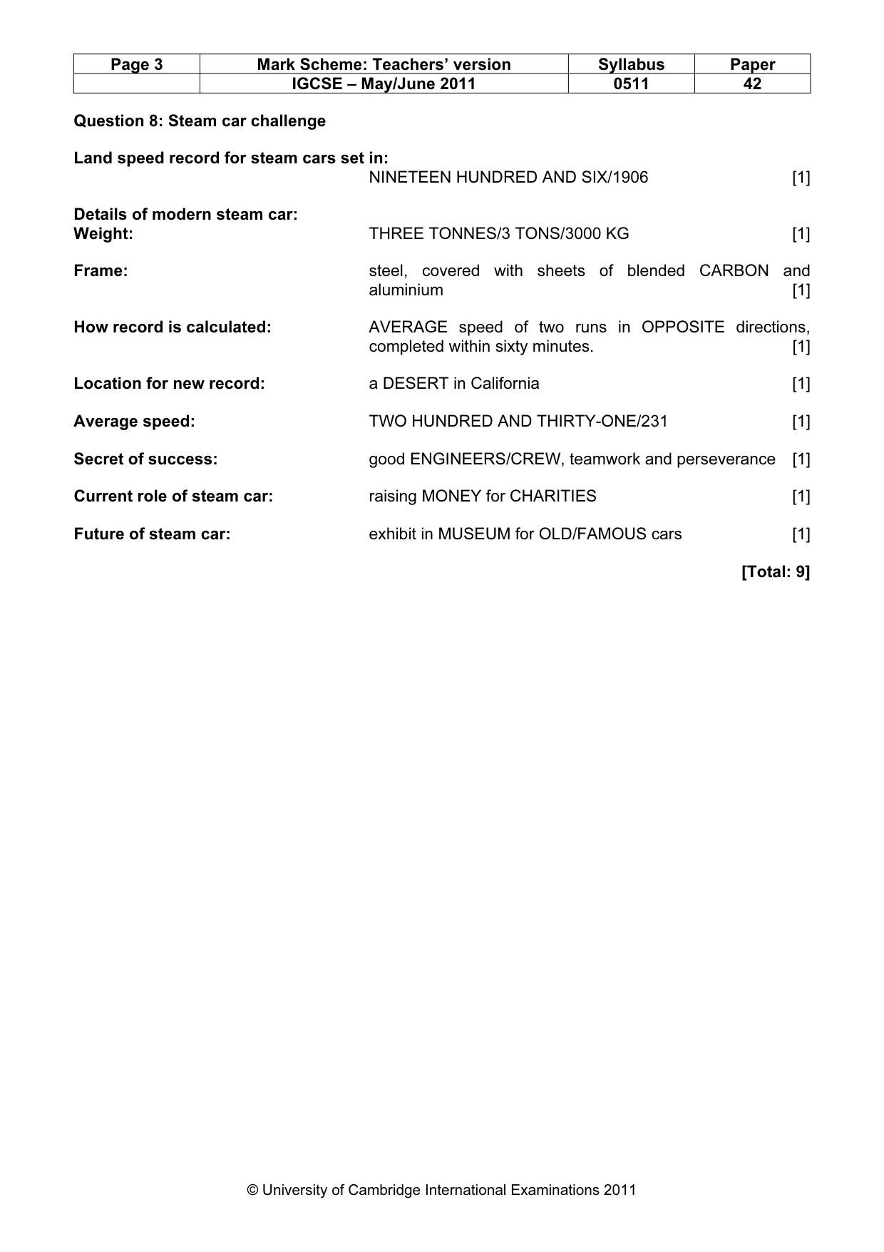 Mark scheme, page 3 of 13