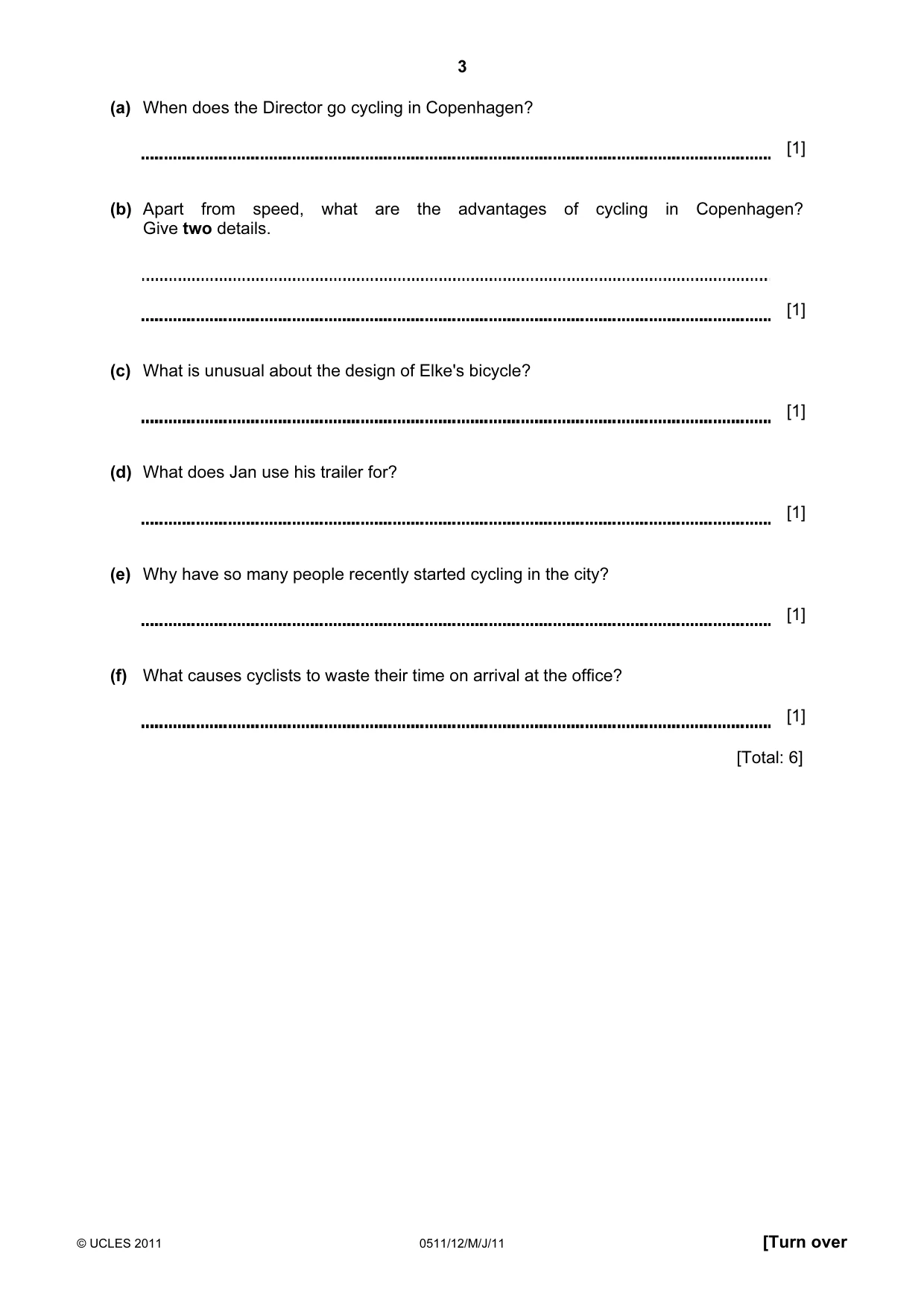 Cambridge IGCSE English - Second Language (count-in oral) 0511 2011 May/June Paper 1 · Variant 2 question paper, page 3 of 16
