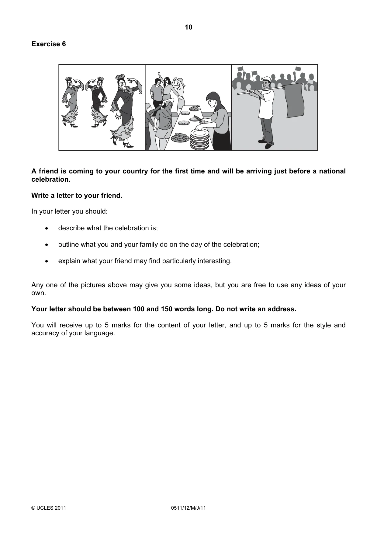 Cambridge IGCSE English - Second Language (count-in oral) 0511 2011 May/June Paper 1 · Variant 2 question paper, page 10 of 16