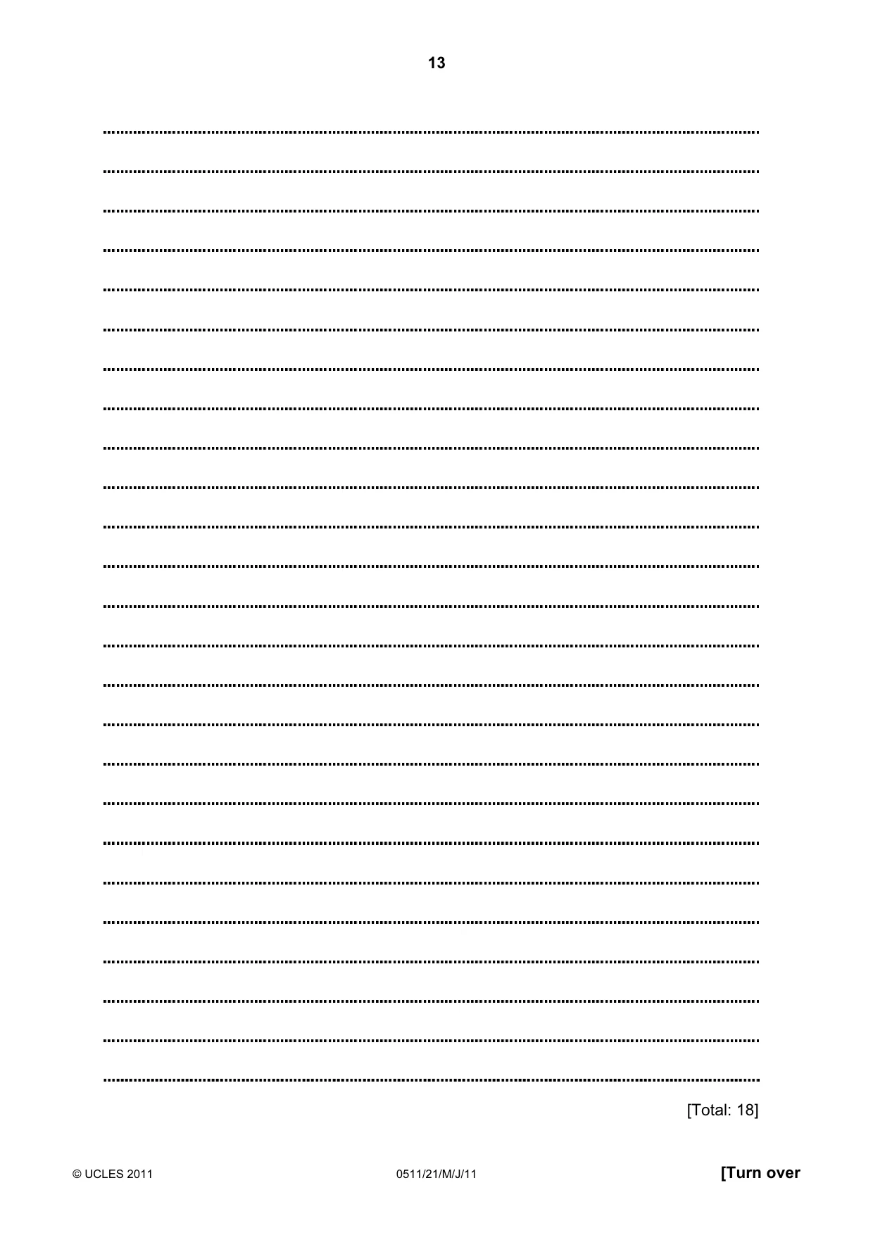 Cambridge IGCSE English - Second Language (count-in oral) 0511 2011 May/June Paper 2 · Variant 1 question paper, page 13 of 16