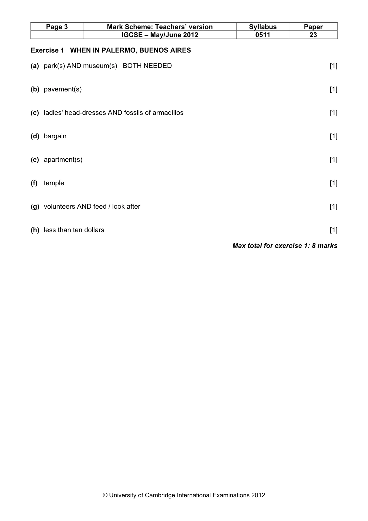 Mark scheme, page 3 of 11