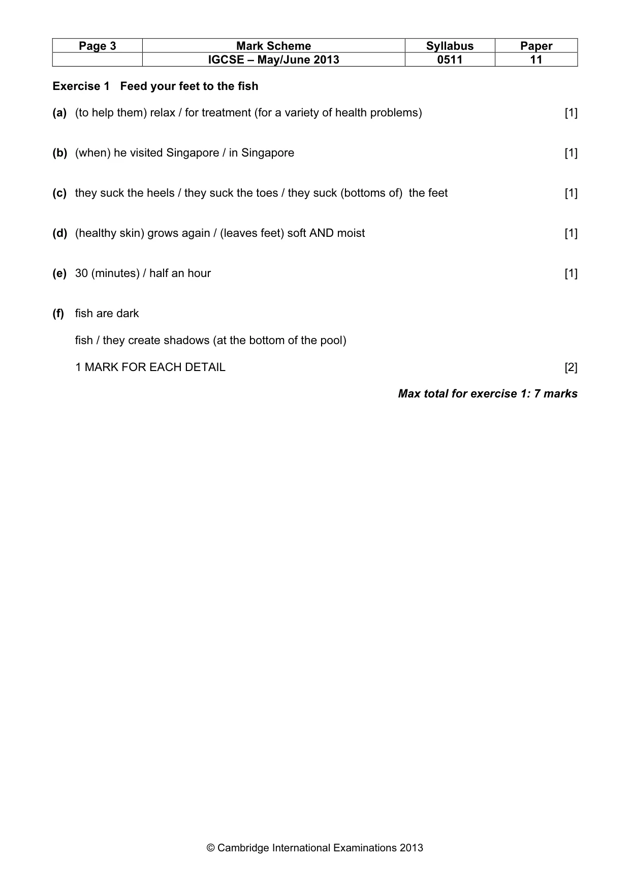 Mark scheme, page 3 of 11