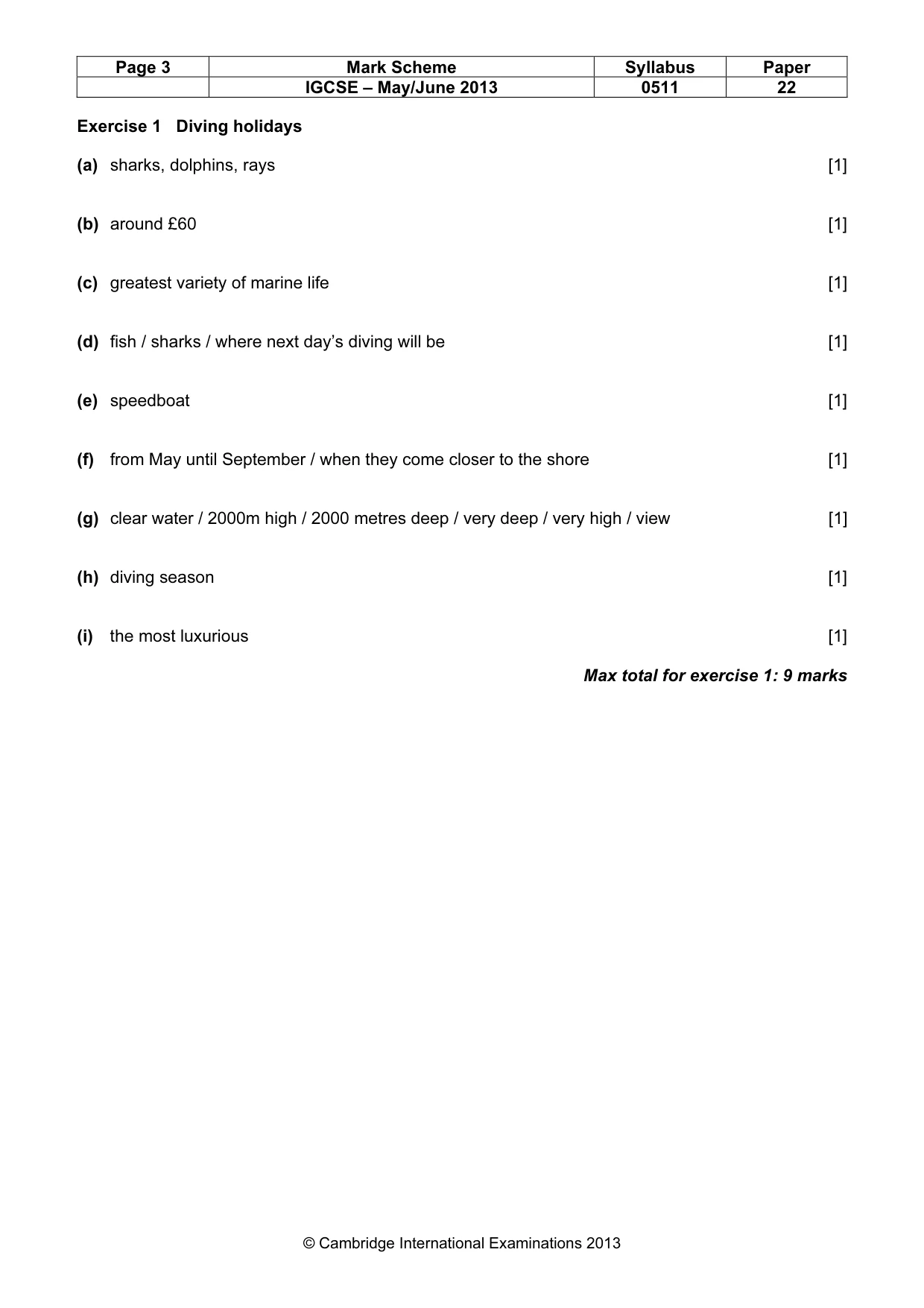 Mark scheme, page 3 of 12