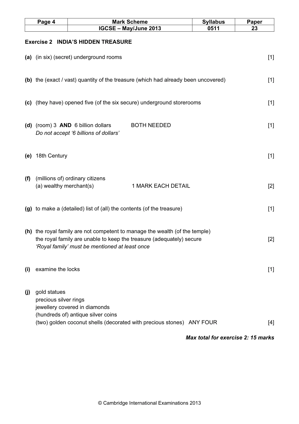Mark scheme, page 4 of 12