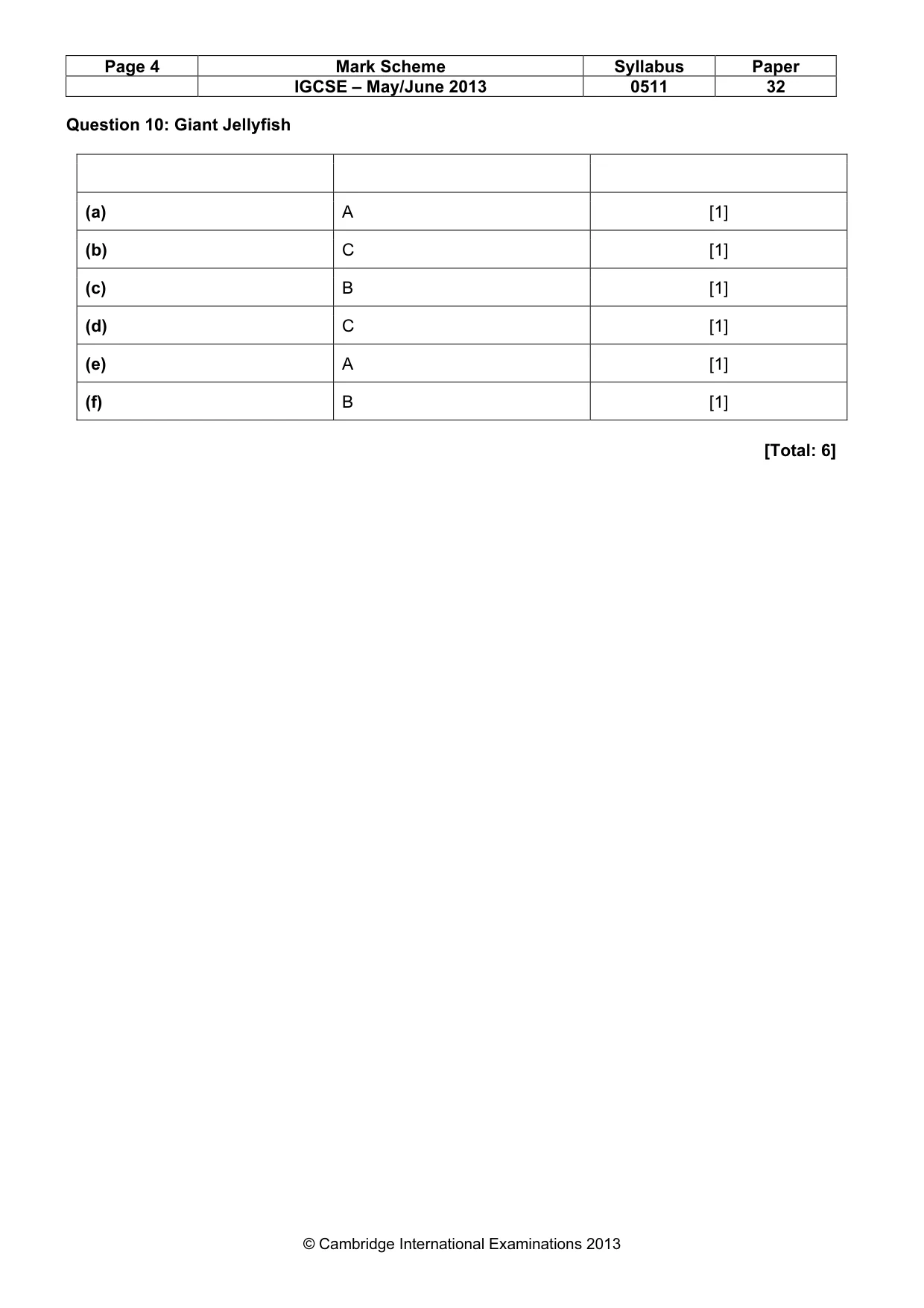 Mark scheme, page 4 of 13