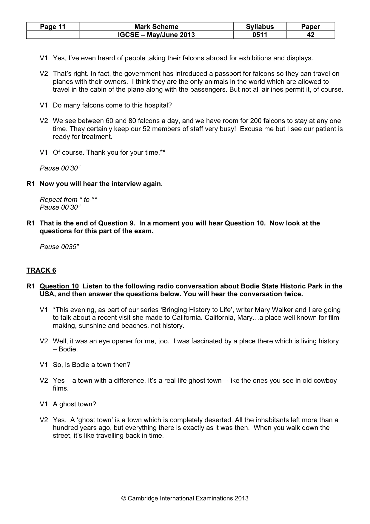 Mark scheme, page 11 of 13