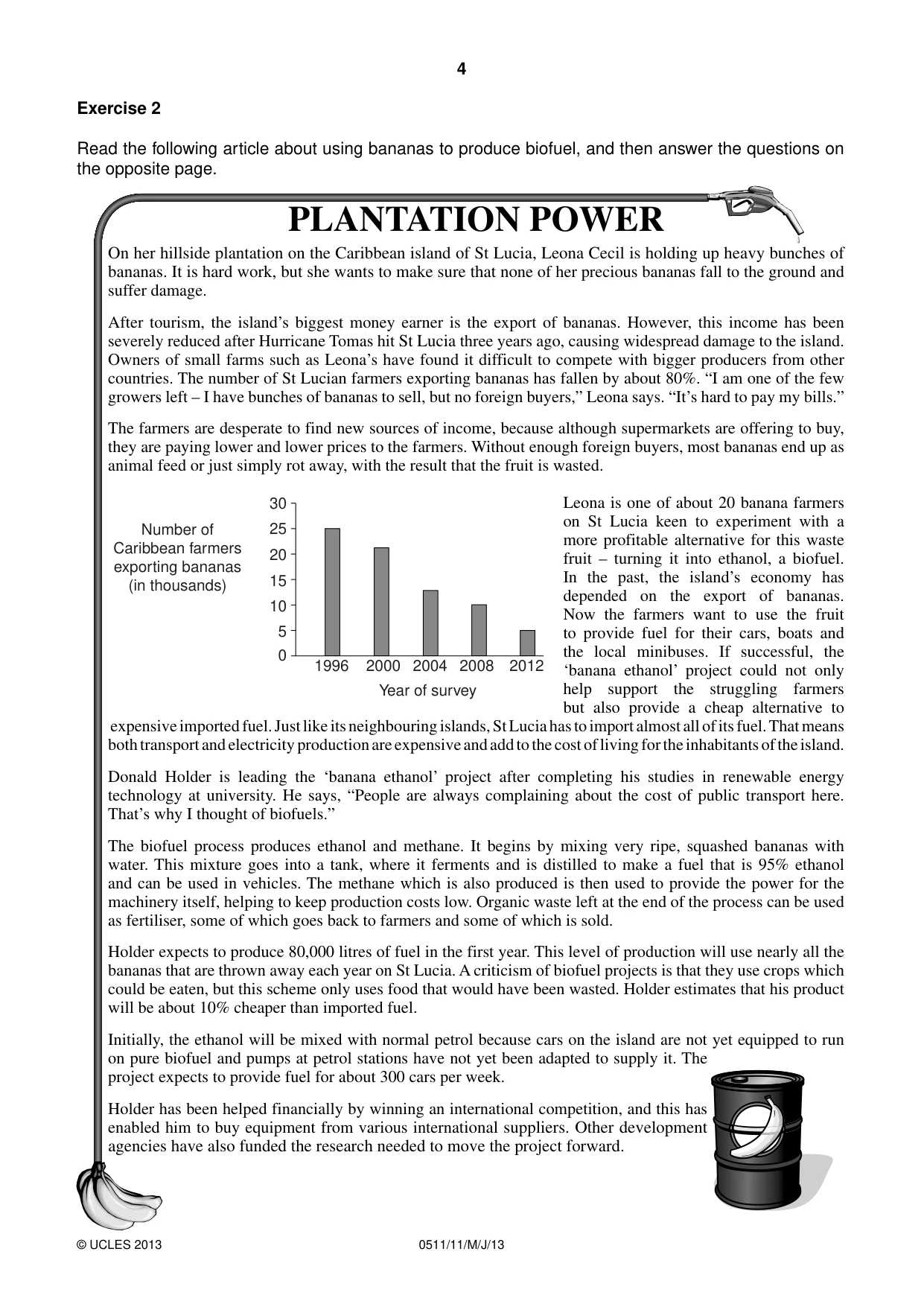 Cambridge IGCSE English - Second Language (count-in oral) 0511 2013 May/June Paper 1 · Variant 1 question paper, page 4 of 16