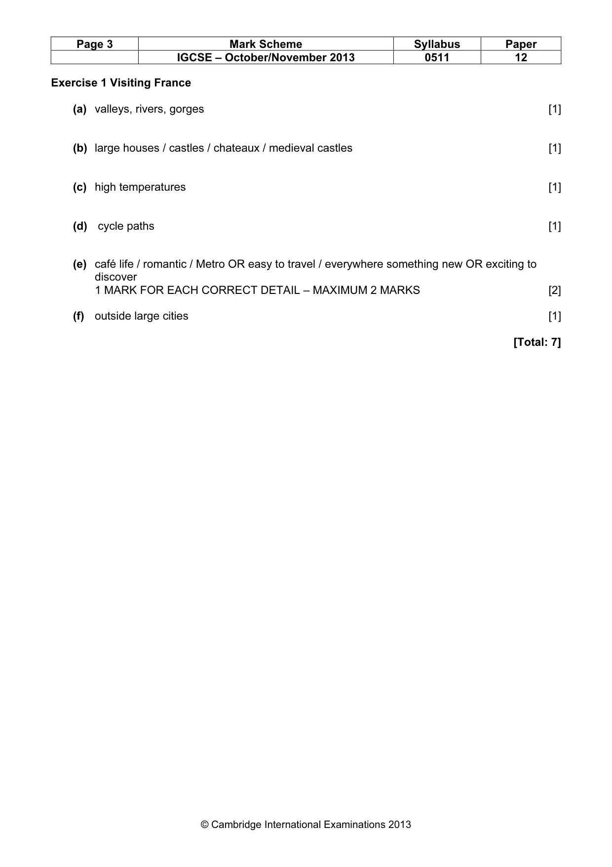 Mark scheme, page 3 of 11