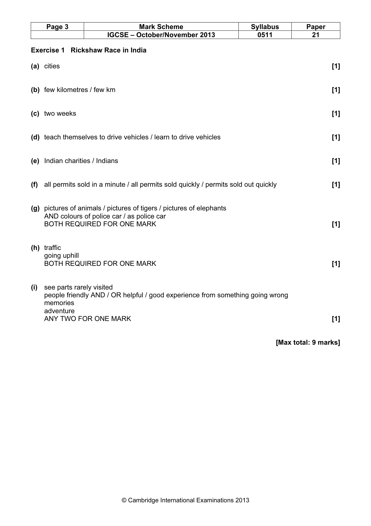 Mark scheme, page 3 of 12