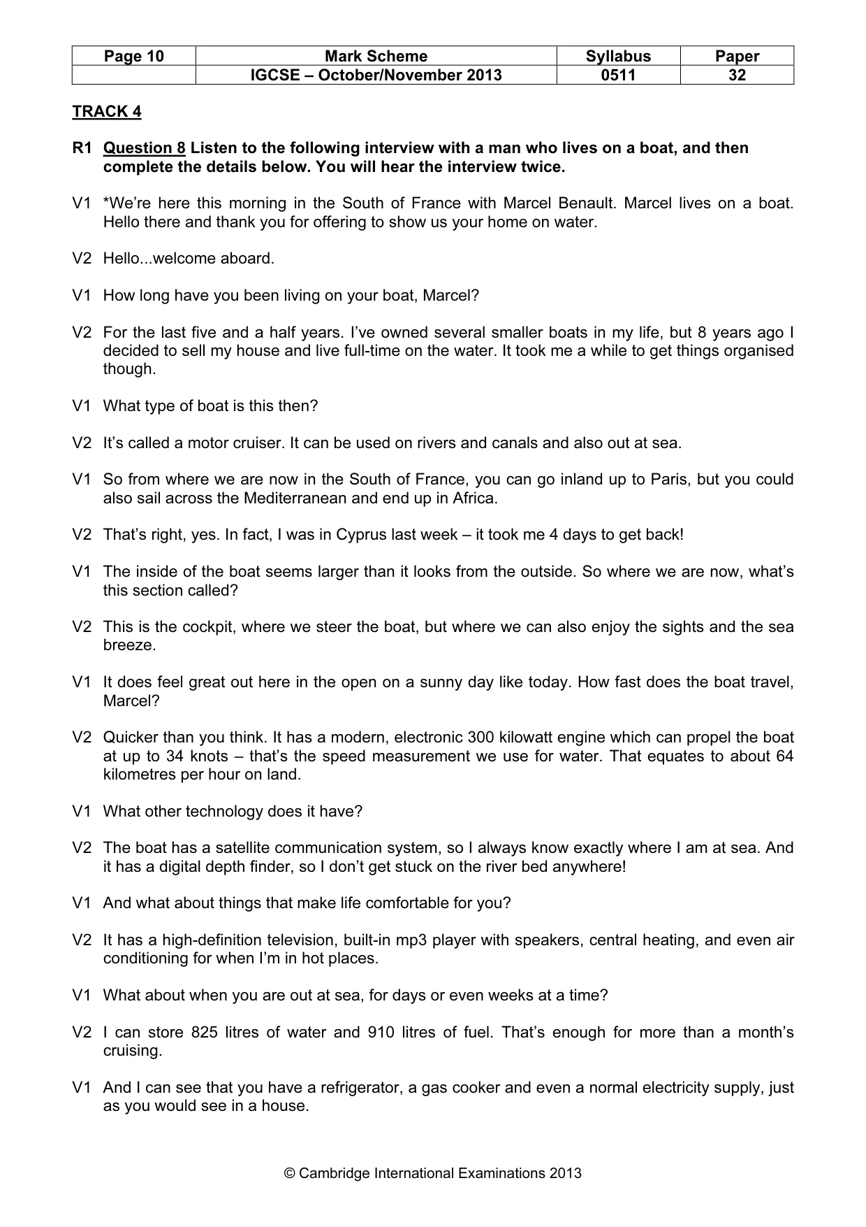 Mark scheme, page 10 of 14