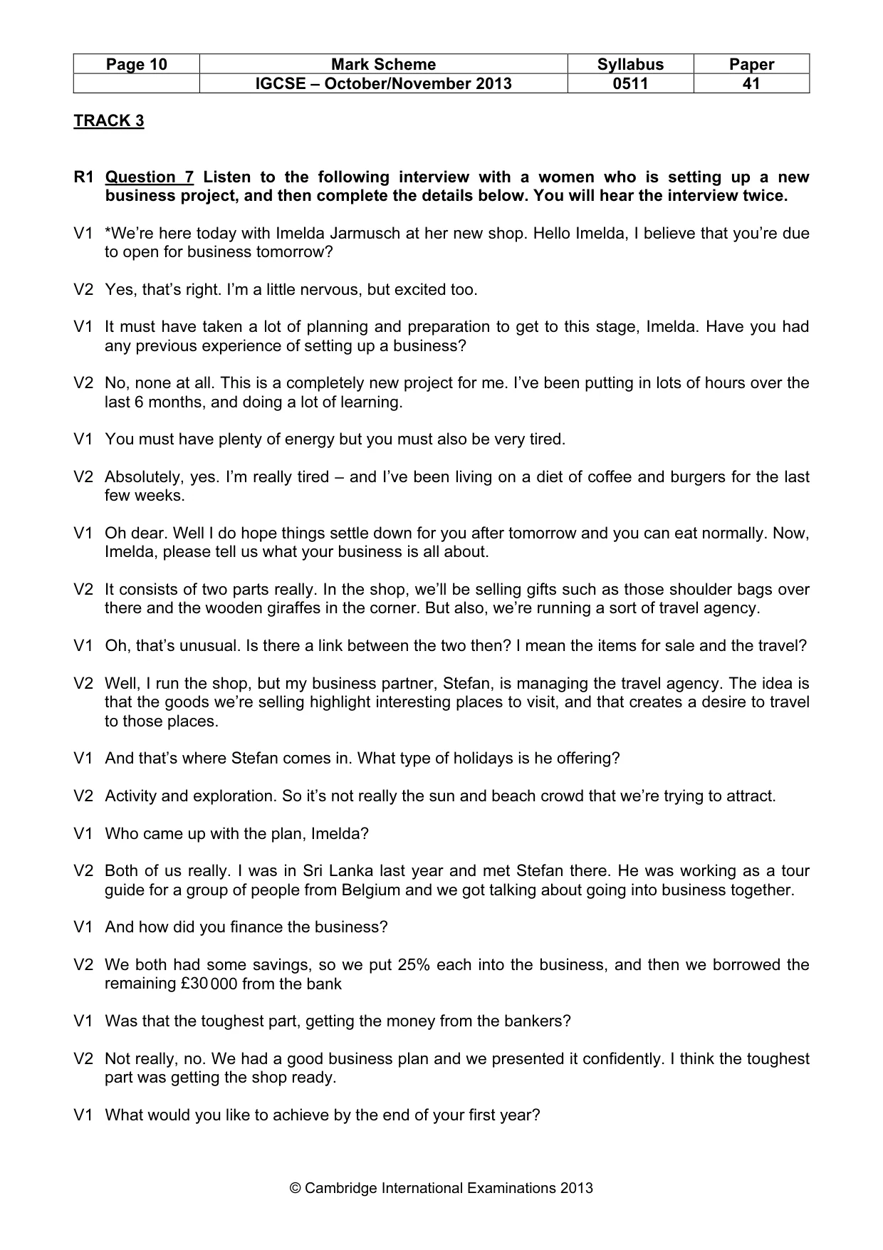 Mark scheme, page 10 of 16