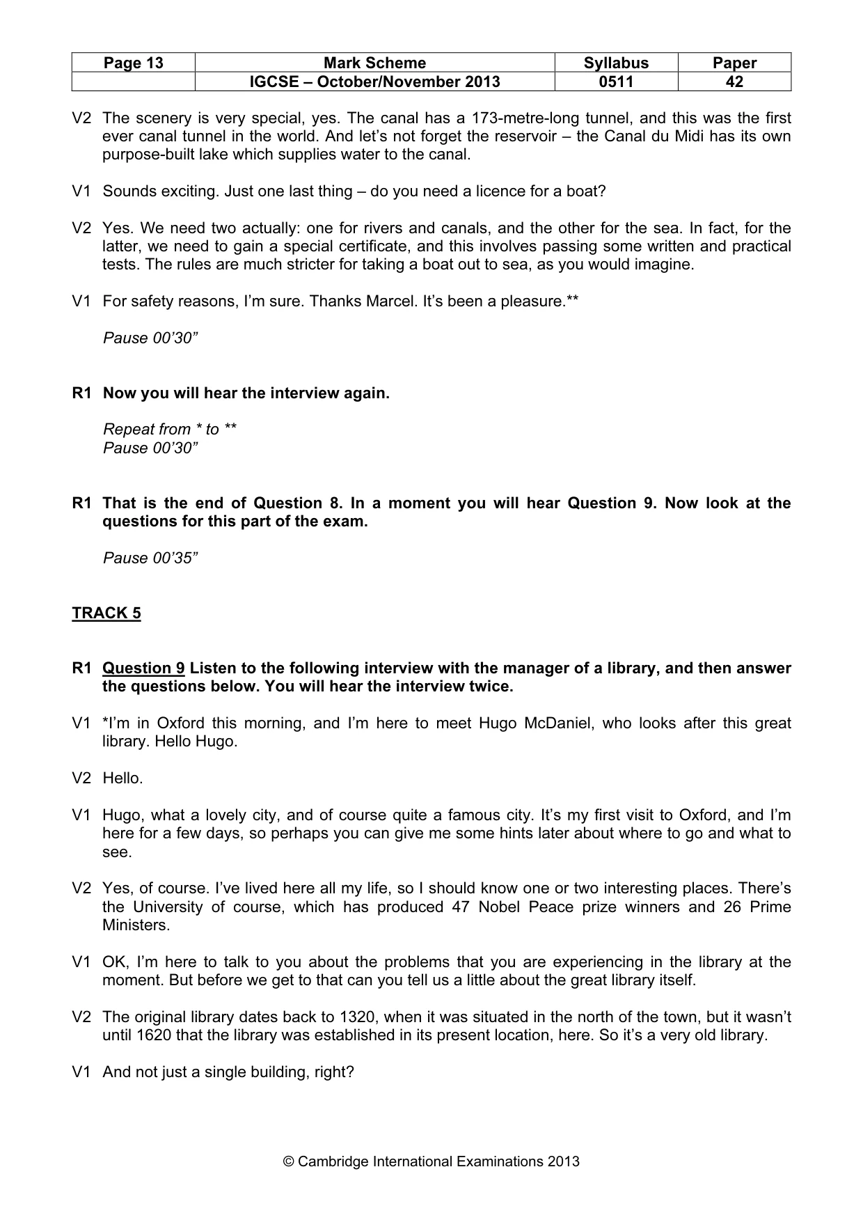Mark scheme, page 13 of 16