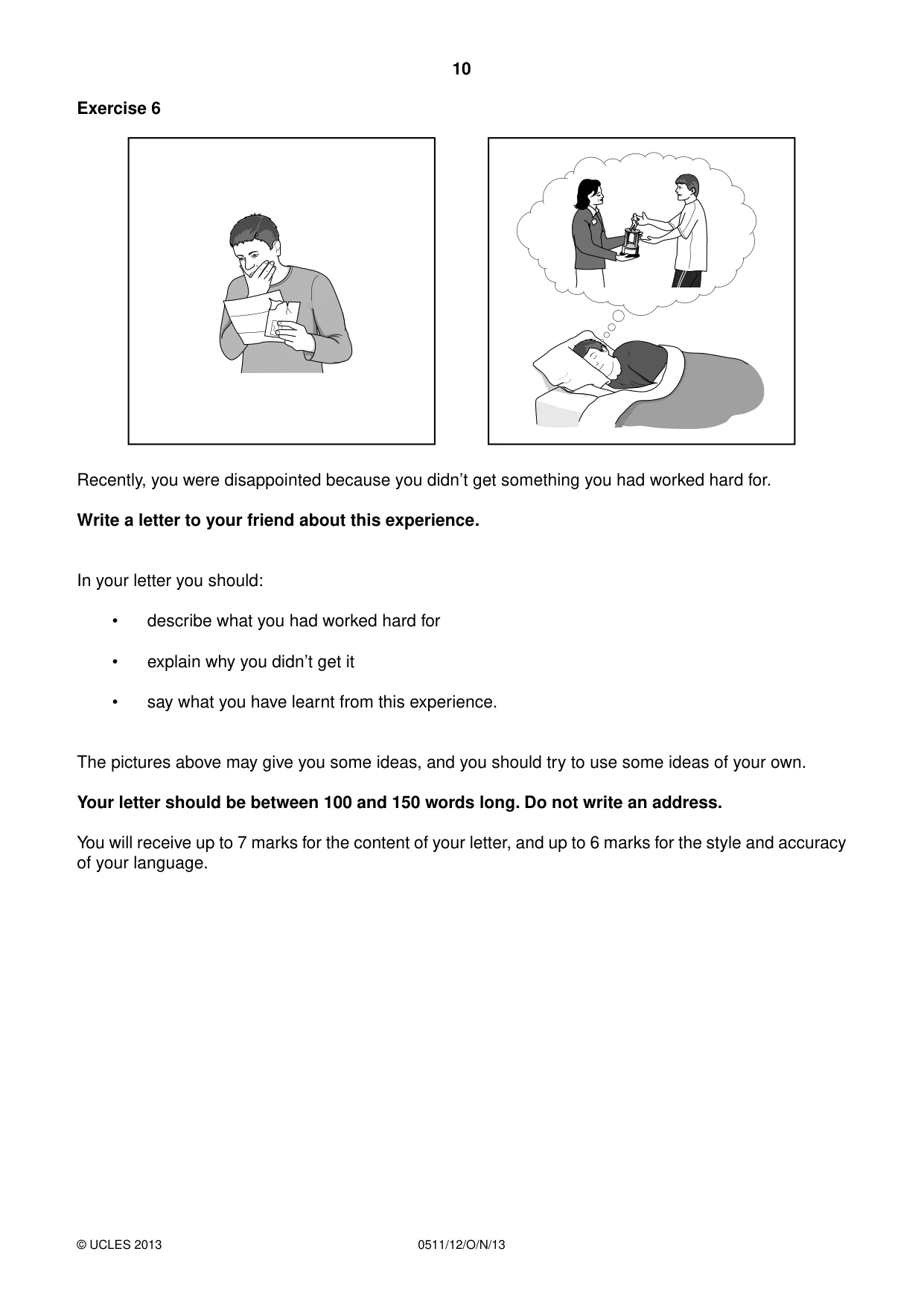 Cambridge IGCSE English - Second Language (count-in oral) 0511 2013 Oct/Nov Paper 1 · Variant 2 question paper, page 10 of 16