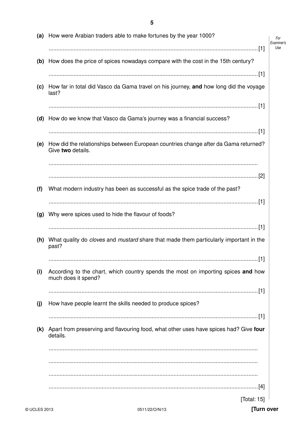 Cambridge IGCSE English - Second Language (count-in oral) 0511 2013 Oct/Nov Paper 2 · Variant 2 question paper, page 5 of 16