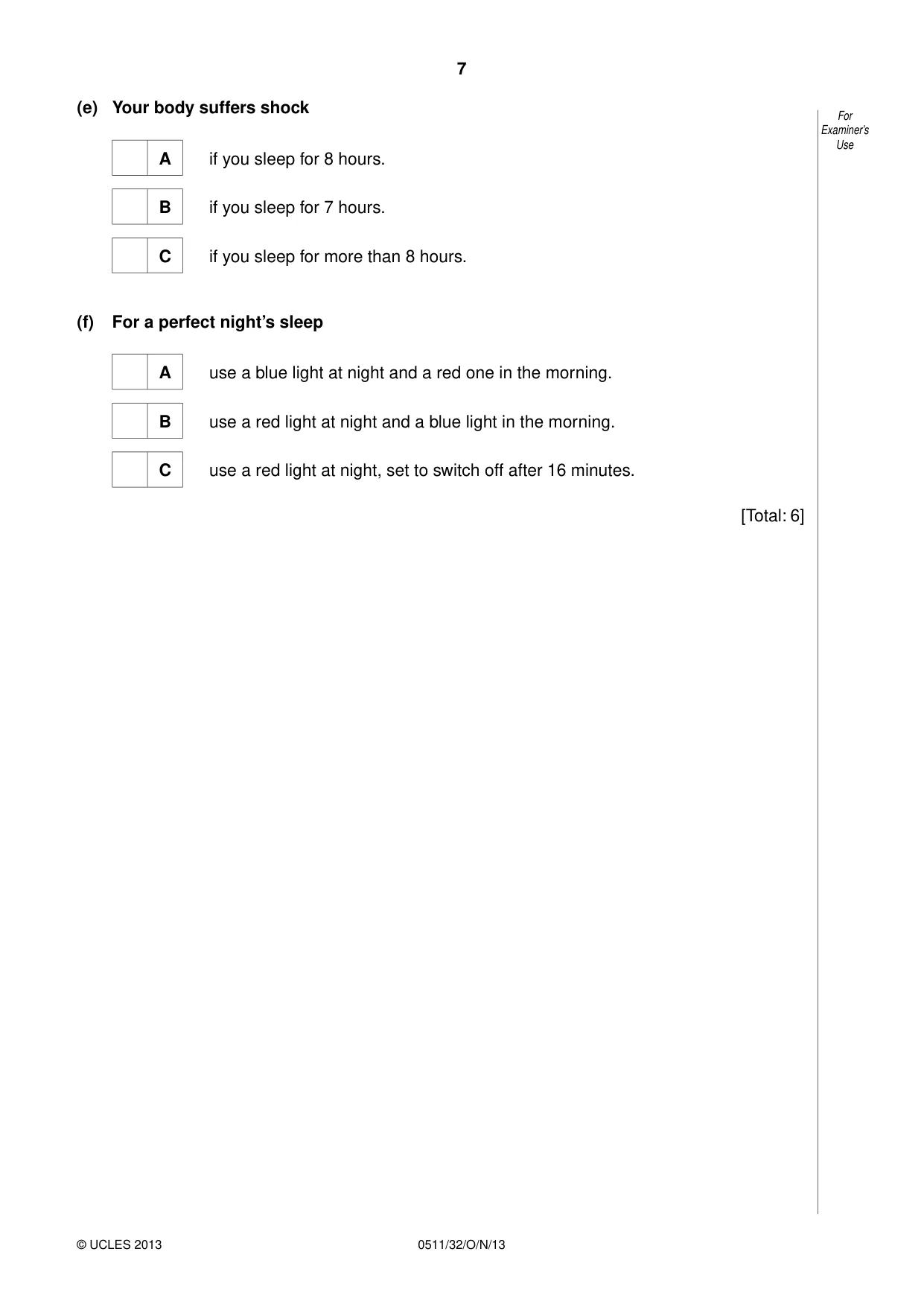 Cambridge IGCSE English - Second Language (count-in oral) 0511 2013 Oct/Nov Paper 3 · Variant 2 question paper, page 7 of 8